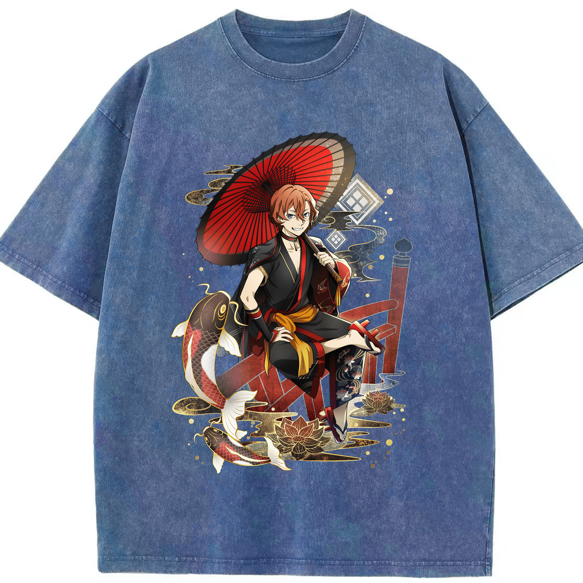 （画像用） 文豪ストレイドッグス Bungo Stray Dogs 綿100% ヴィンテージ風 半袖Tシャツ（フロントプリント）