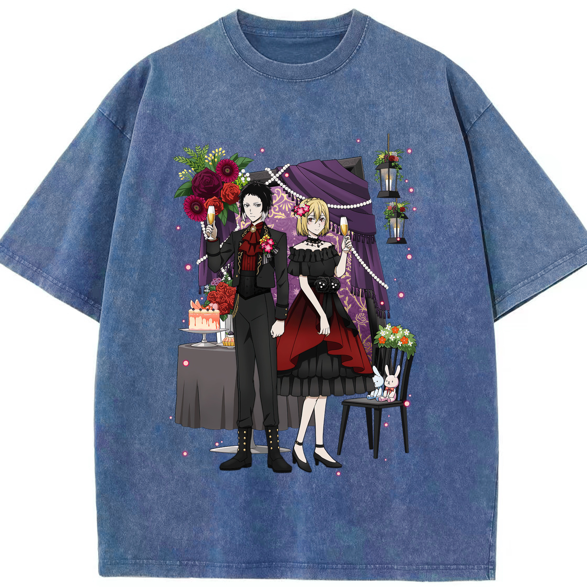 （画像用） 文豪ストレイドッグス Bungo Stray Dogs 綿100% ヴィンテージ風 半袖Tシャツ（フロントプリント）