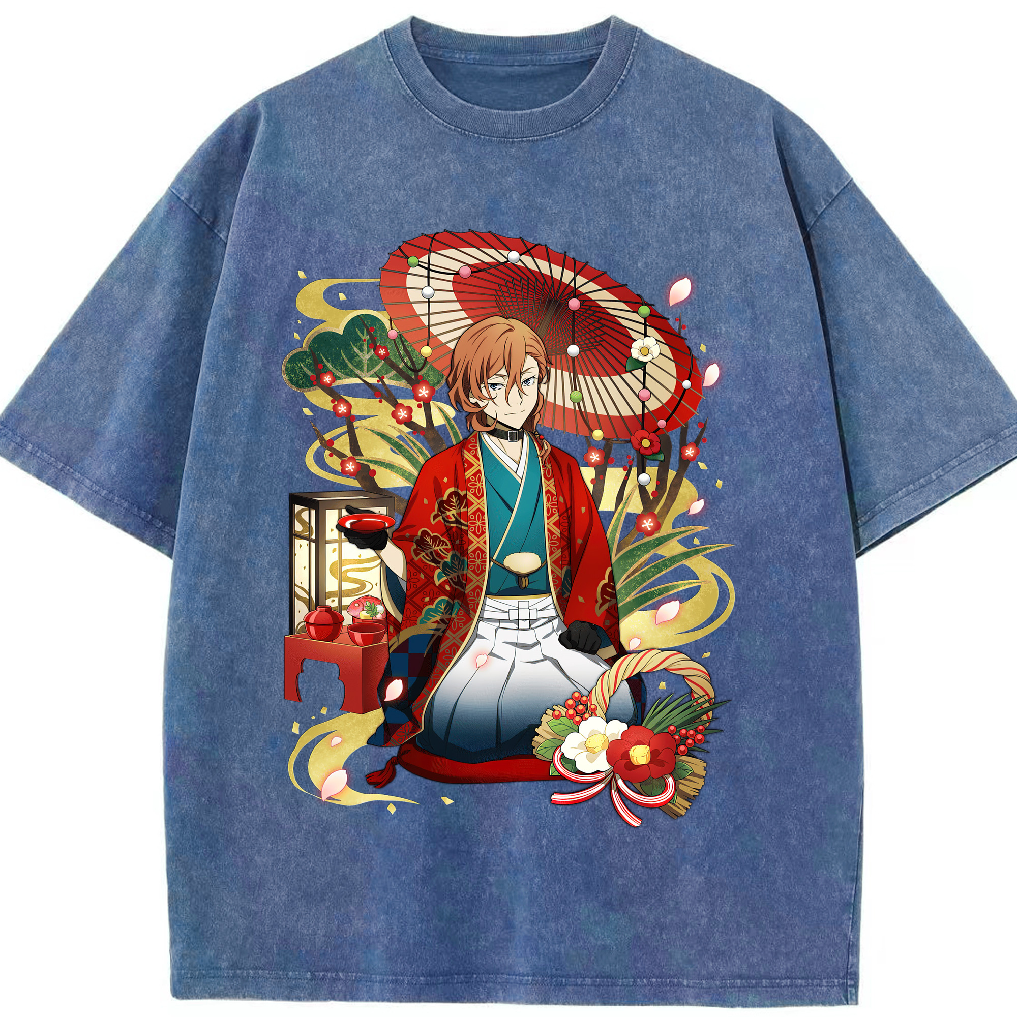（画像用） 文豪ストレイドッグス Bungo Stray Dogs 綿100% ヴィンテージ風 半袖Tシャツ（フロントプリント）