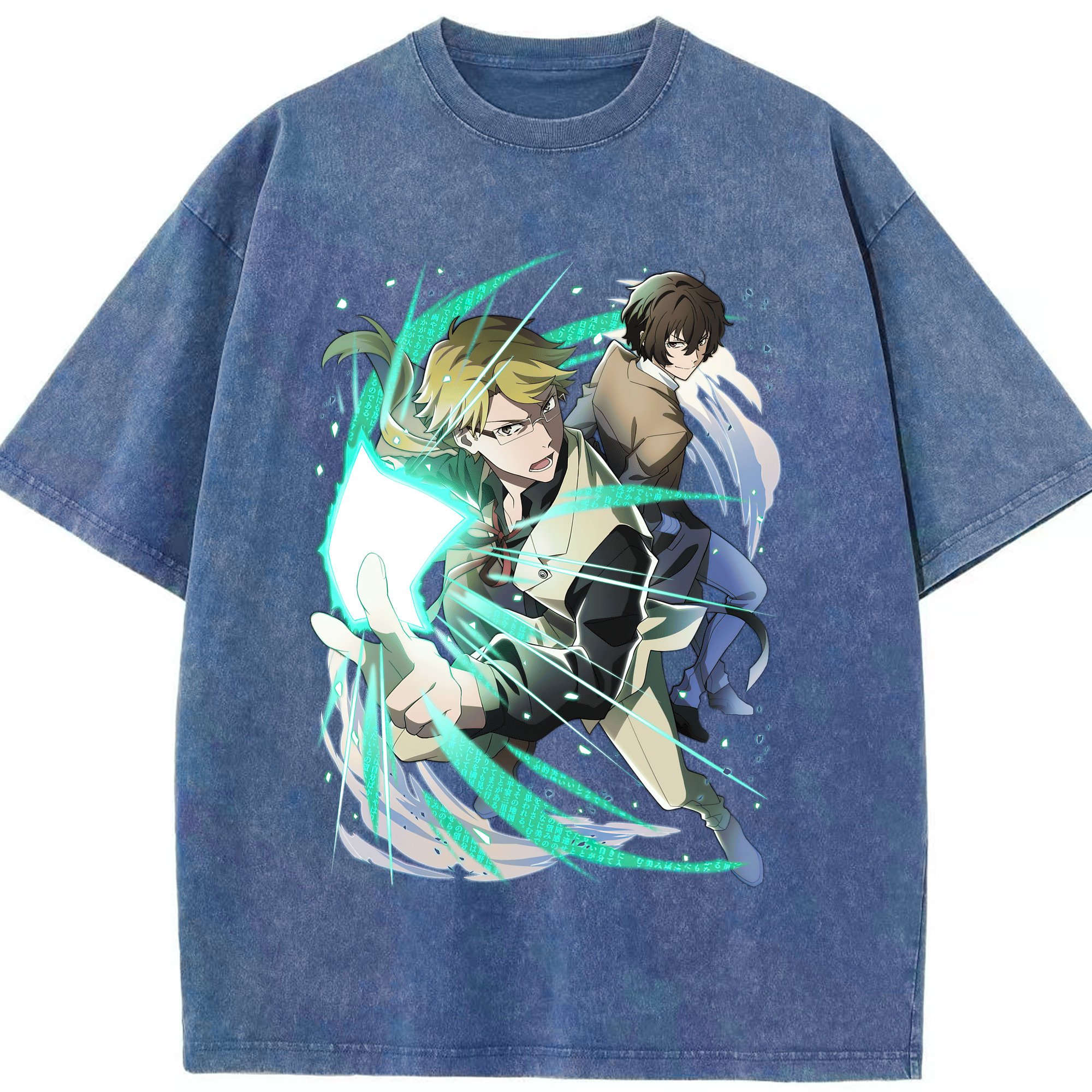 （画像用） 文豪ストレイドッグス Bungo Stray Dogs 綿100% ヴィンテージ風 半袖Tシャツ（フロントプリント）