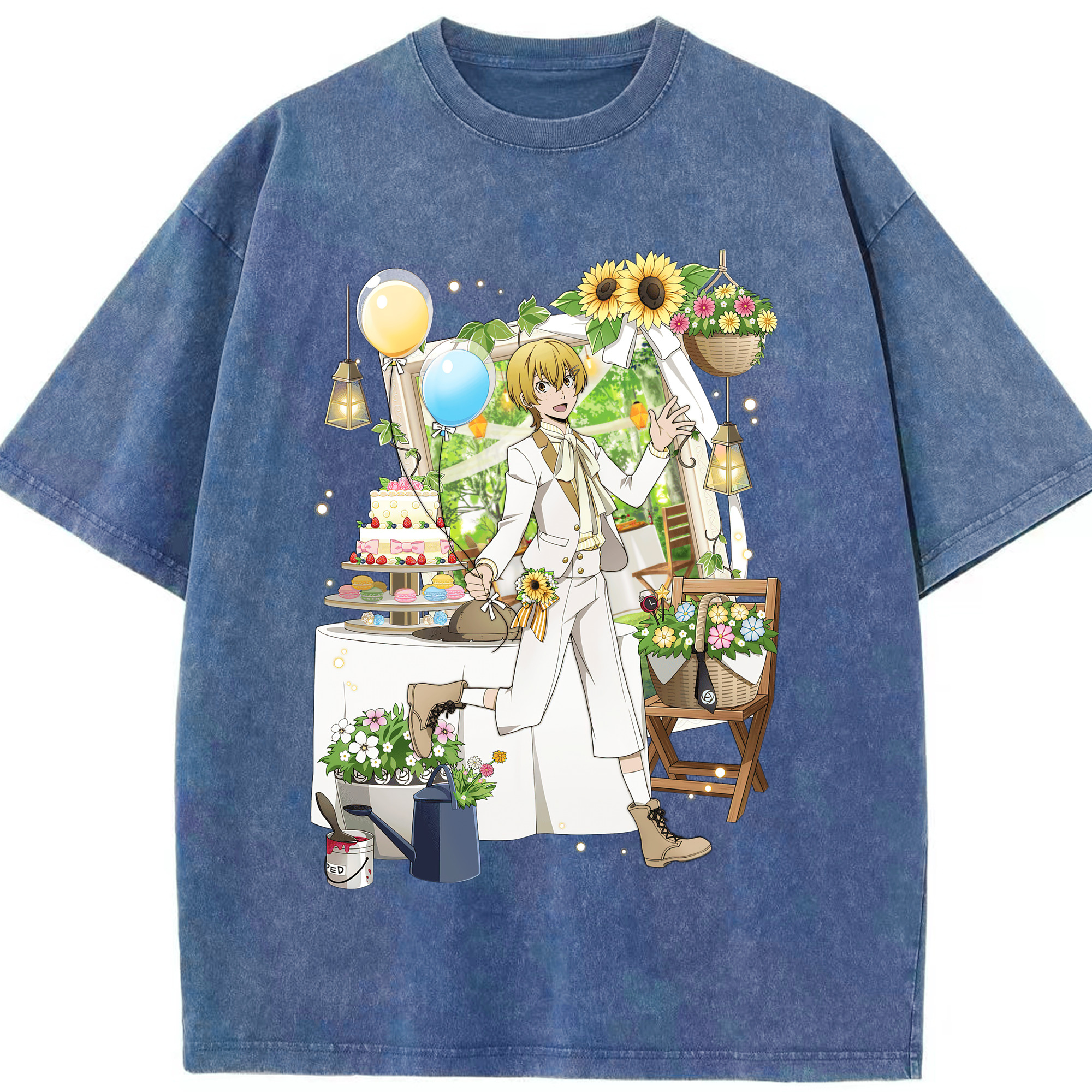 （画像用） 文豪ストレイドッグス Bungo Stray Dogs 綿100% ヴィンテージ風 半袖Tシャツ（フロントプリント）