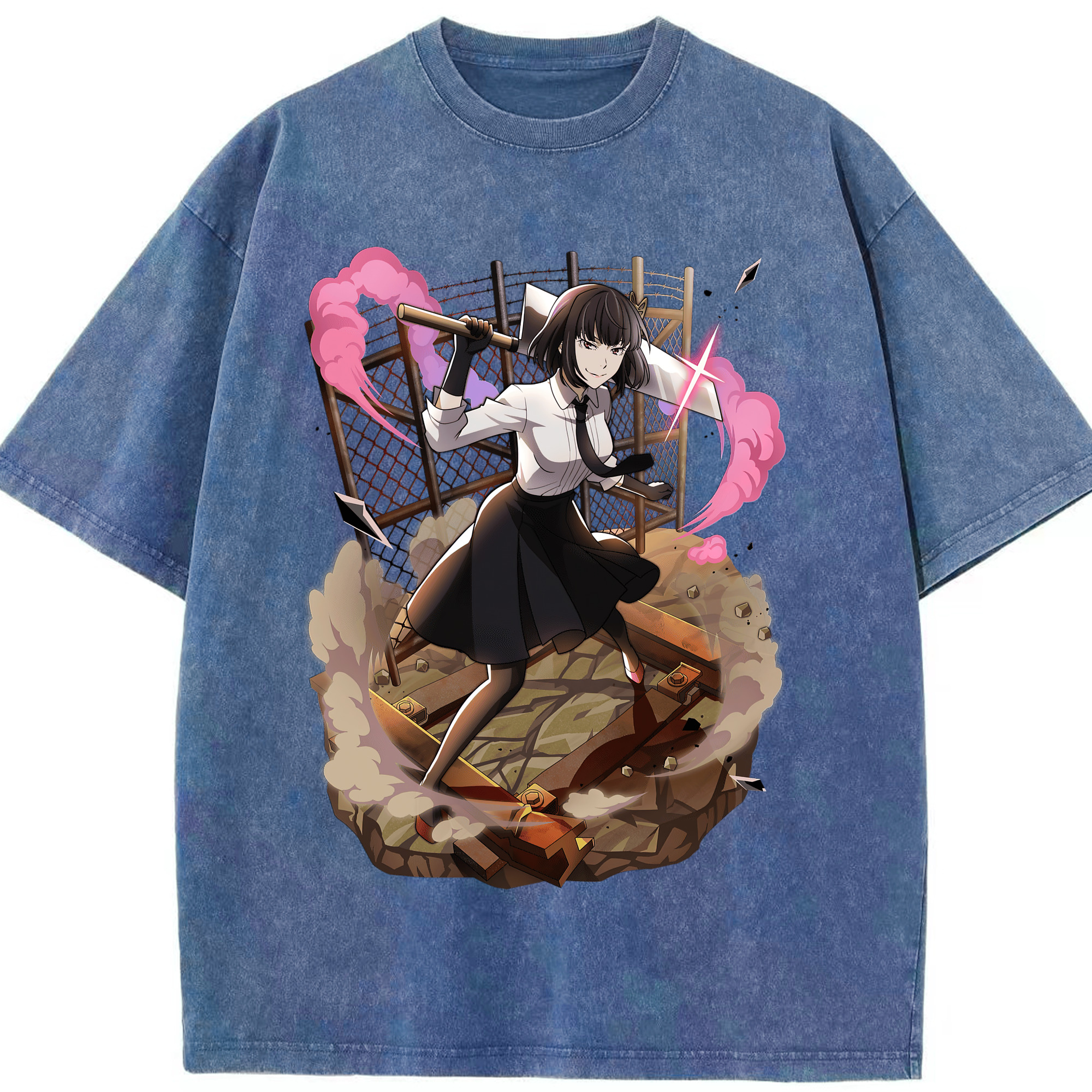 （画像用） 文豪ストレイドッグス Bungo Stray Dogs 綿100% ヴィンテージ風 半袖Tシャツ（フロントプリント）