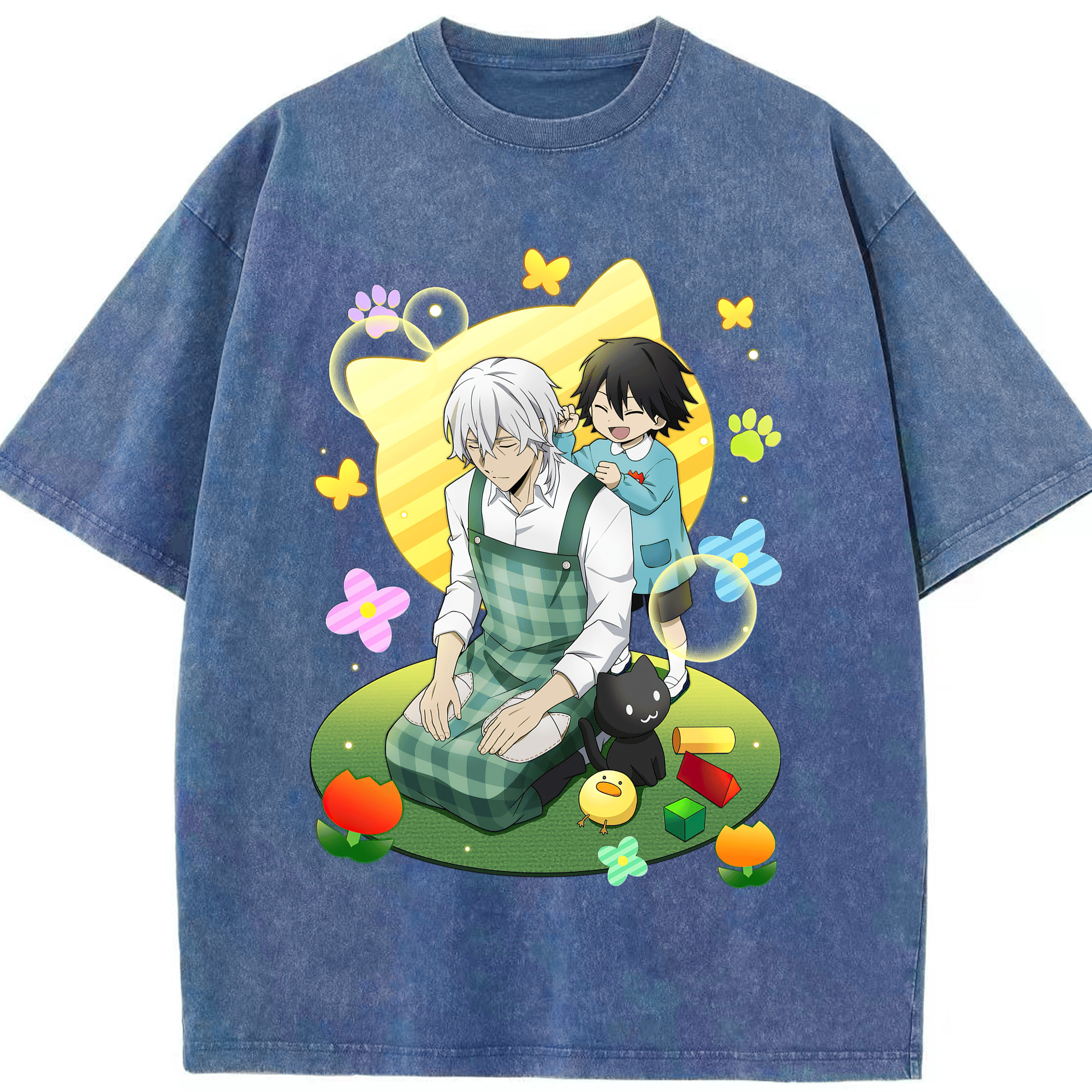 （画像用） 文豪ストレイドッグス Bungo Stray Dogs 綿100% ヴィンテージ風 半袖Tシャツ（フロントプリント）