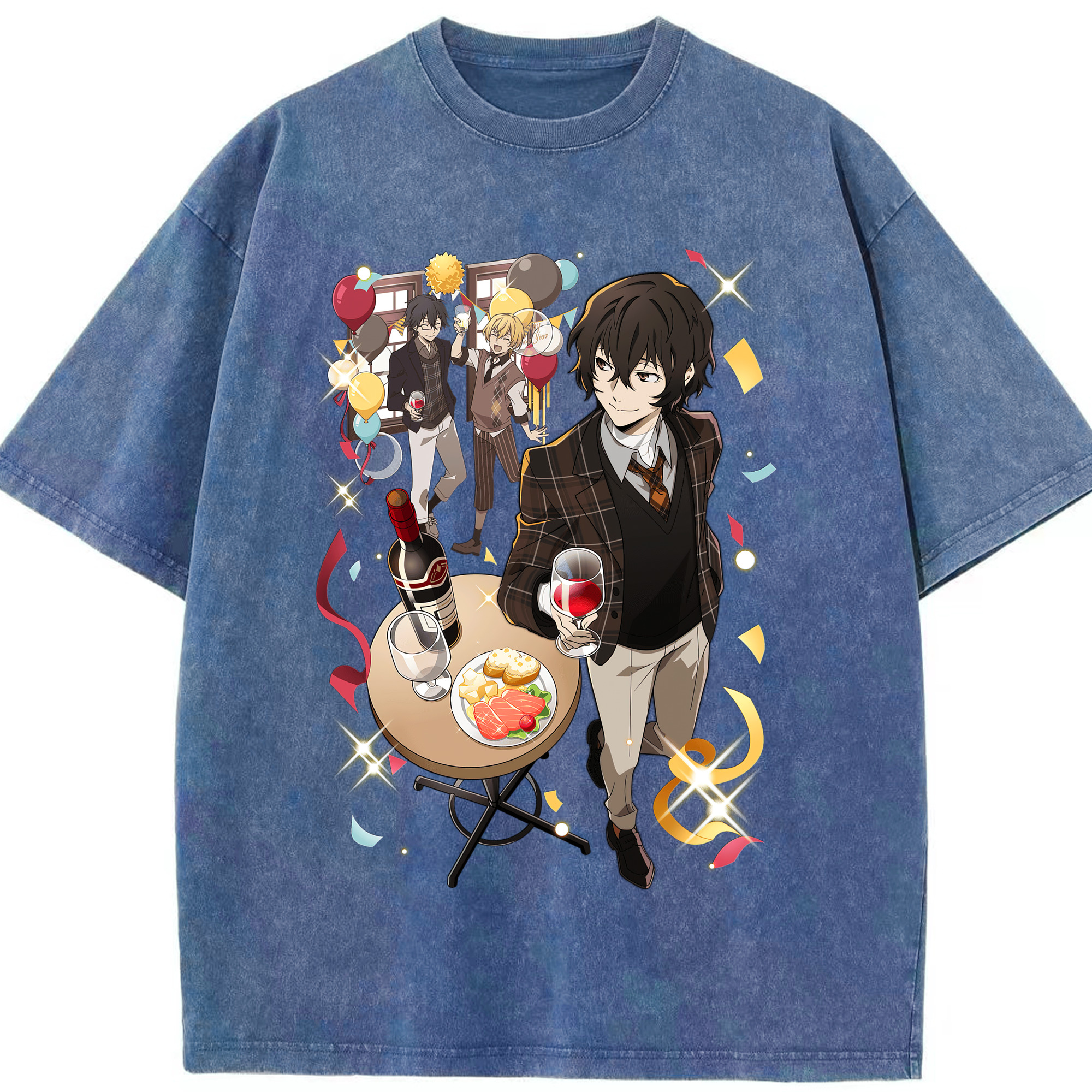 （画像用） 文豪ストレイドッグス Bungo Stray Dogs 綿100% ヴィンテージ風 半袖Tシャツ（フロントプリント）