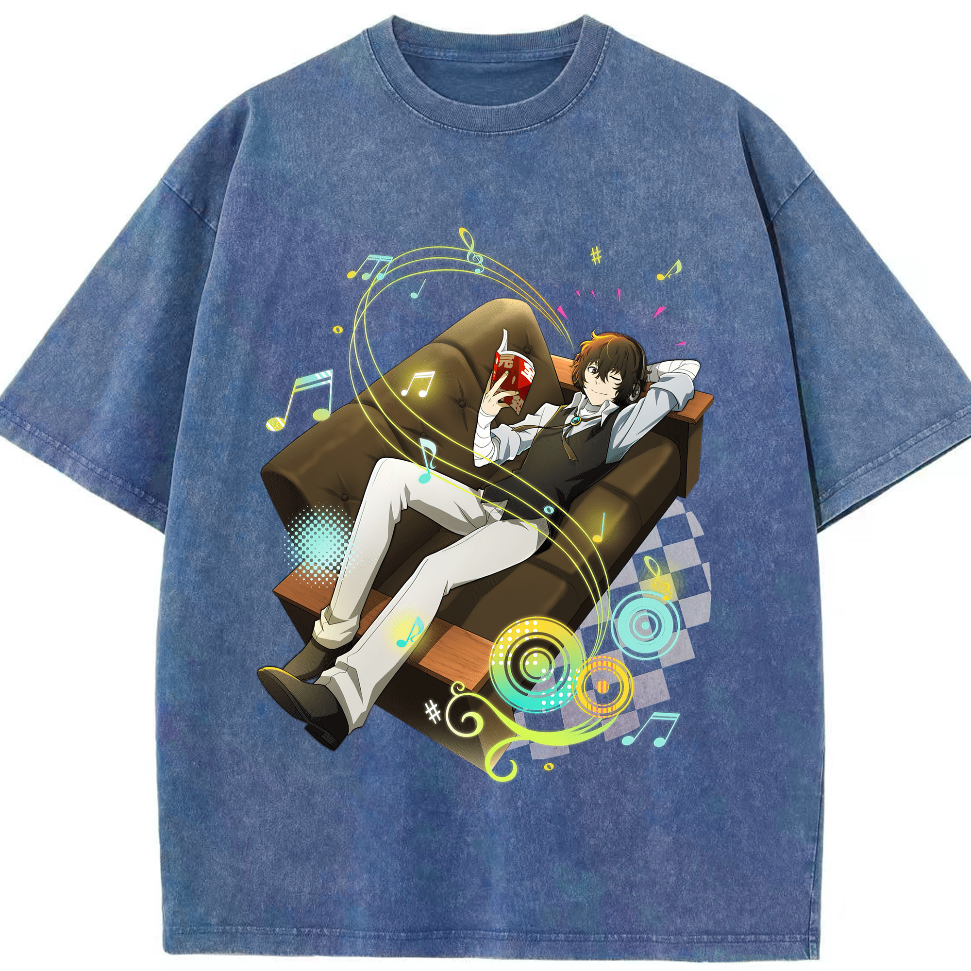 （画像用） 文豪ストレイドッグス Bungo Stray Dogs 綿100% ヴィンテージ風 半袖Tシャツ（フロントプリント）