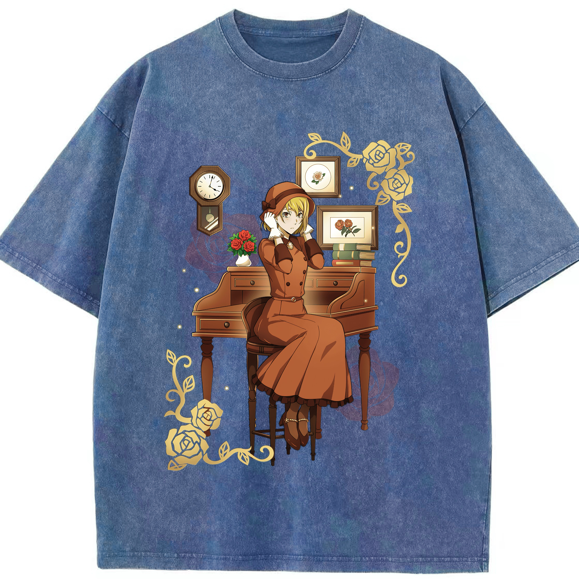 （画像用） 文豪ストレイドッグス Bungo Stray Dogs 綿100% ヴィンテージ風 半袖Tシャツ（フロントプリント）