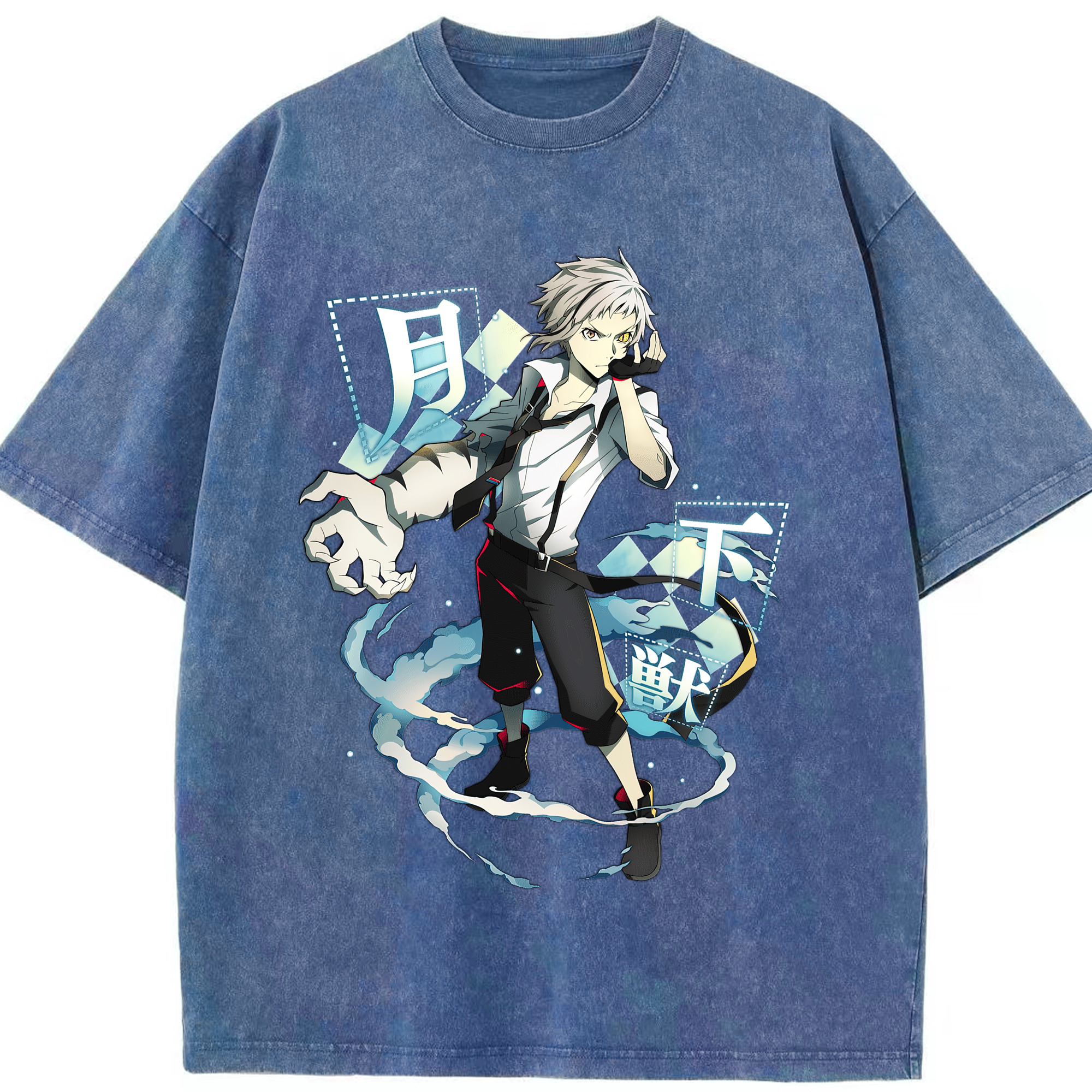 （画像用） 文豪ストレイドッグス Bungo Stray Dogs 綿100% ヴィンテージ風 半袖Tシャツ（フロントプリント）