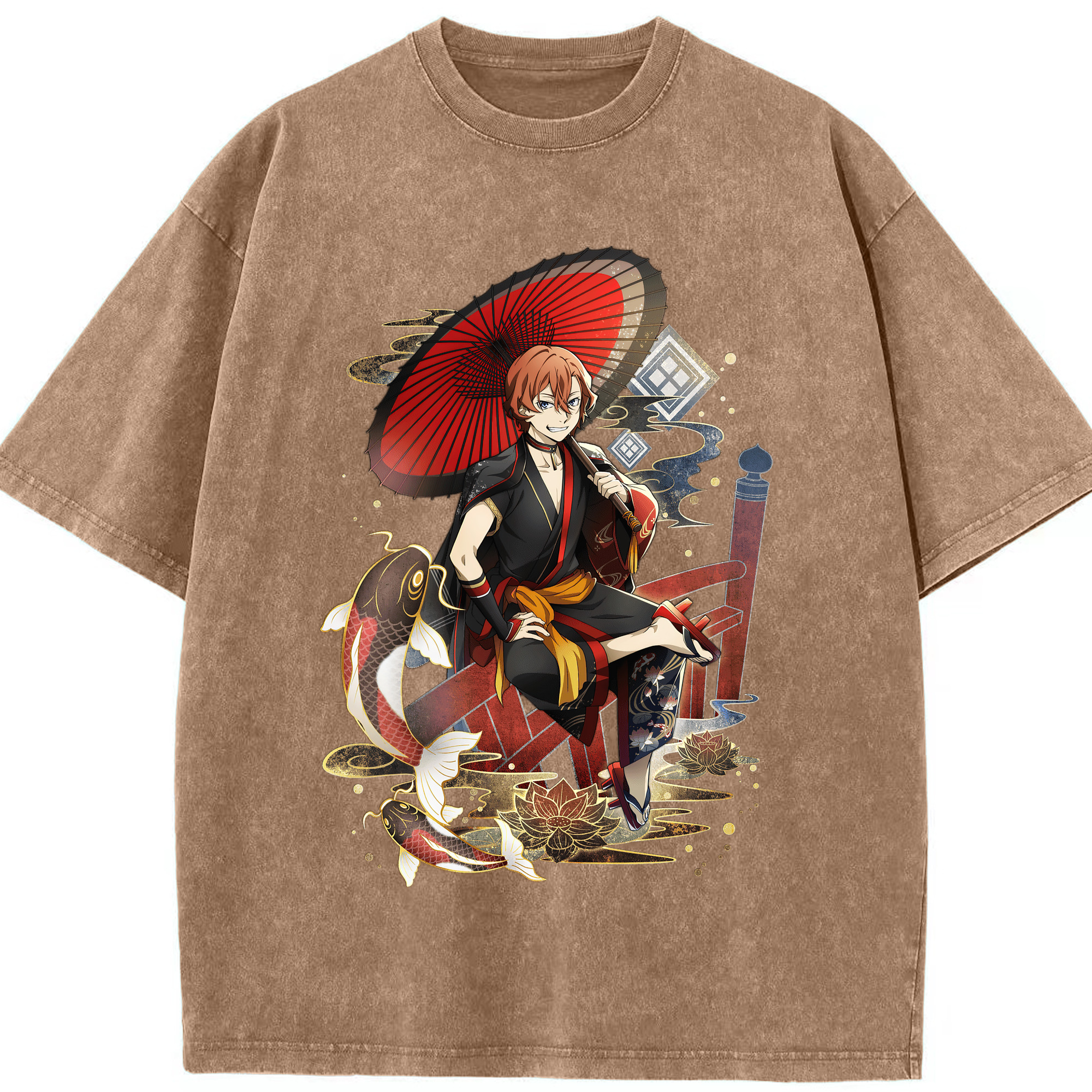（画像用） 文豪ストレイドッグス Bungo Stray Dogs 綿100% ヴィンテージ風 半袖Tシャツ（フロントプリント）