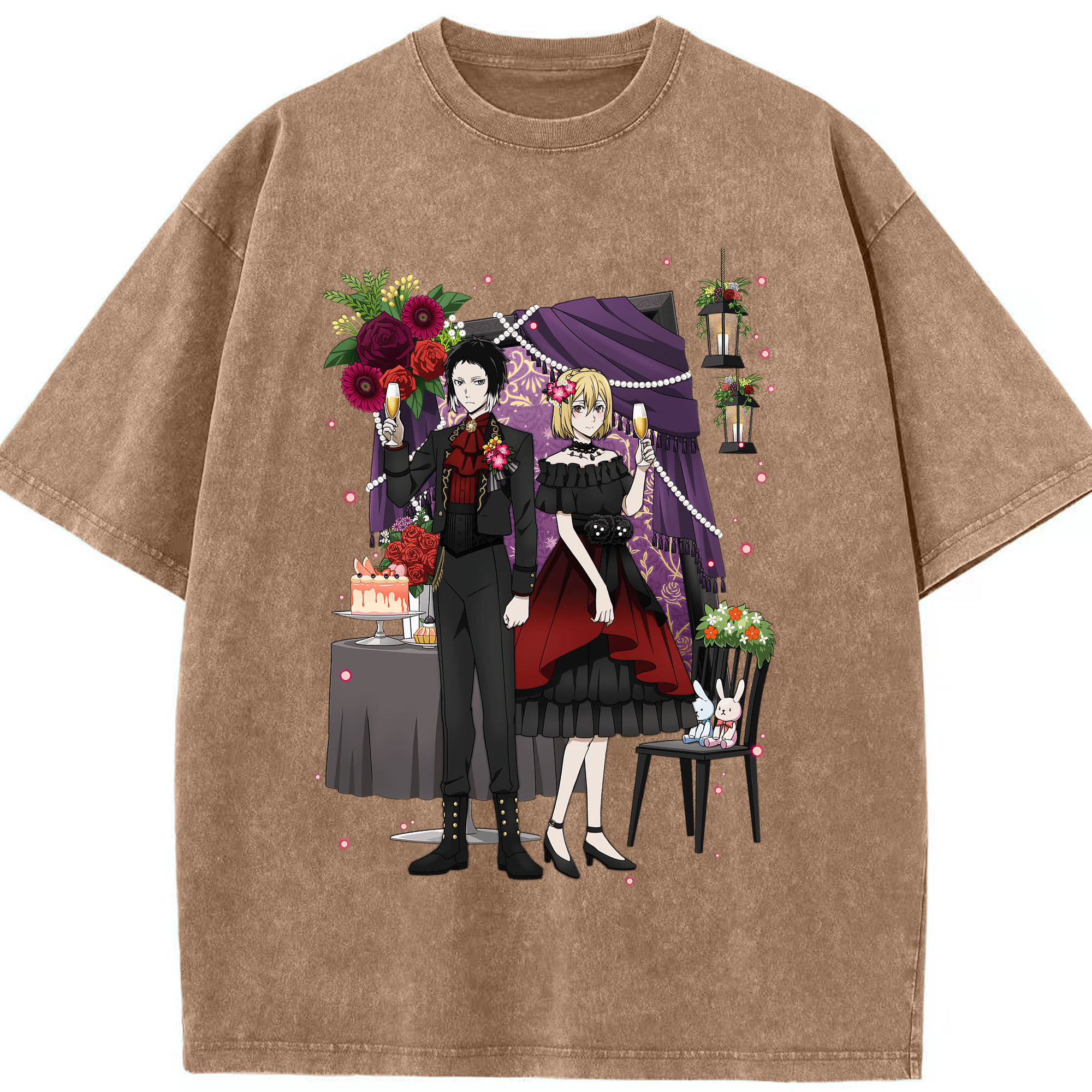 （画像用） 文豪ストレイドッグス Bungo Stray Dogs 綿100% ヴィンテージ風 半袖Tシャツ（フロントプリント）