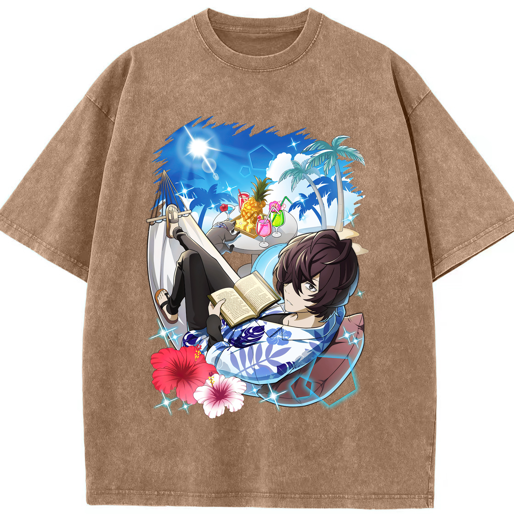 （画像用） 文豪ストレイドッグス Bungo Stray Dogs 綿100% ヴィンテージ風 半袖Tシャツ（フロントプリント）