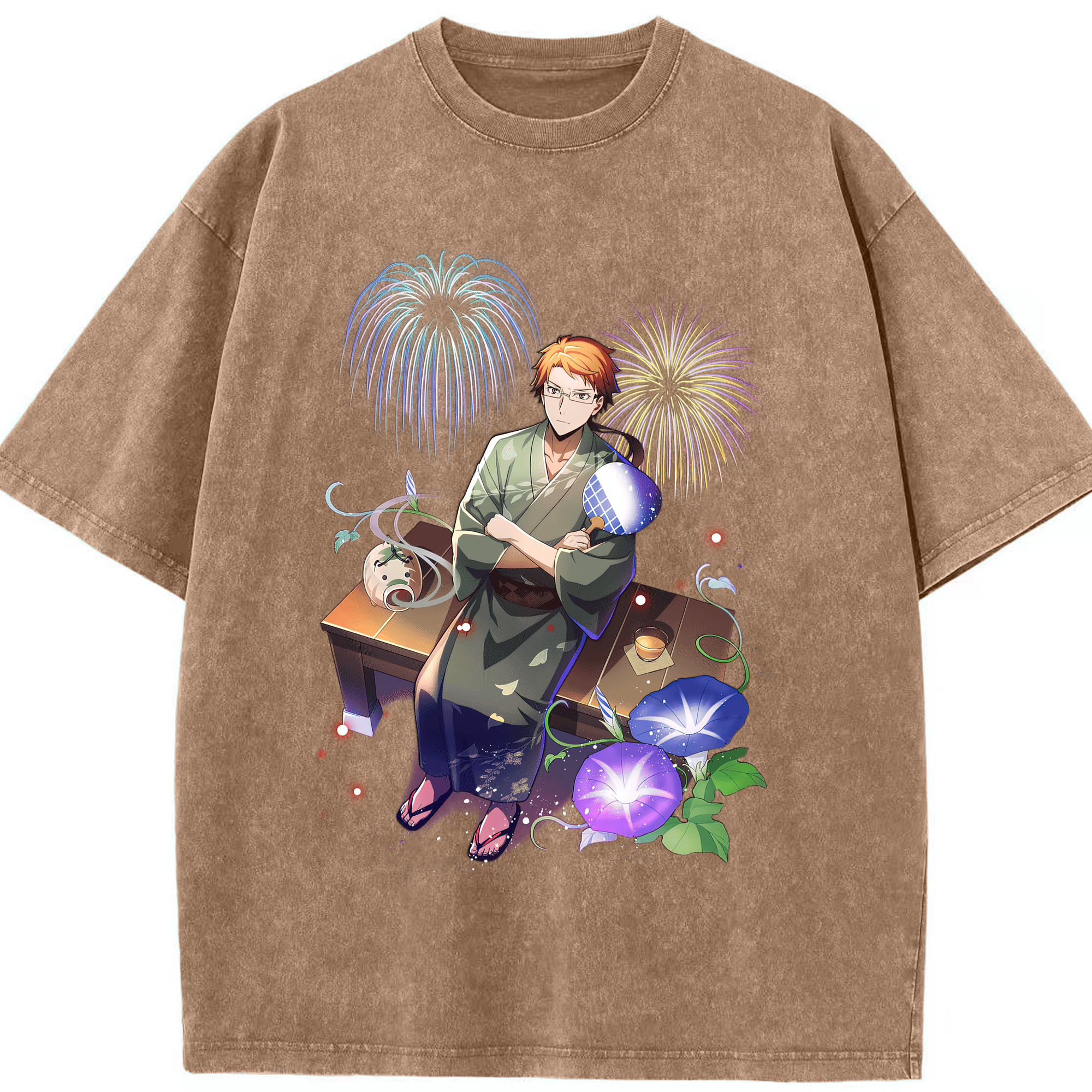 （画像用） 文豪ストレイドッグス Bungo Stray Dogs 綿100% ヴィンテージ風 半袖Tシャツ（フロントプリント）