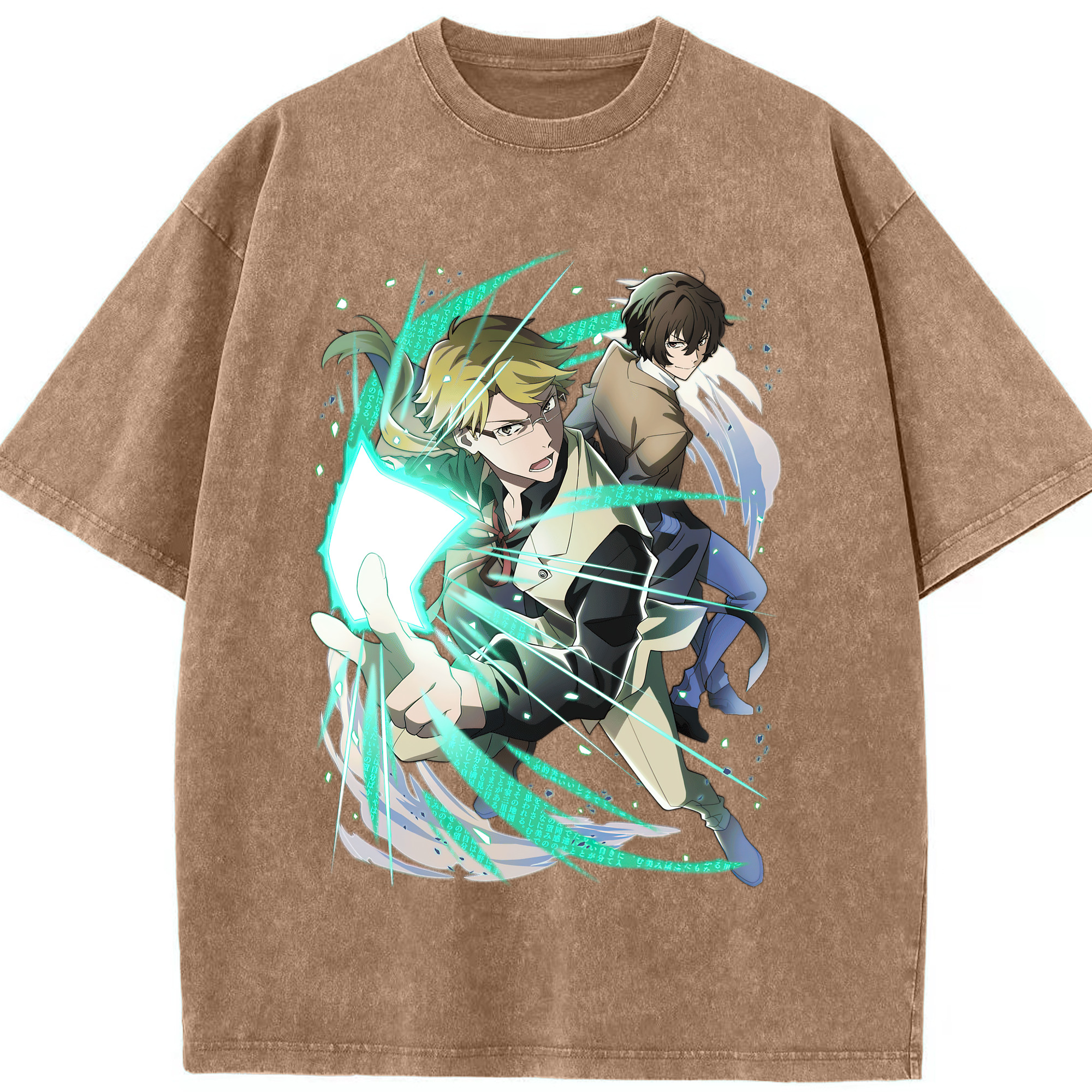 （画像用） 文豪ストレイドッグス Bungo Stray Dogs 綿100% ヴィンテージ風 半袖Tシャツ（フロントプリント）