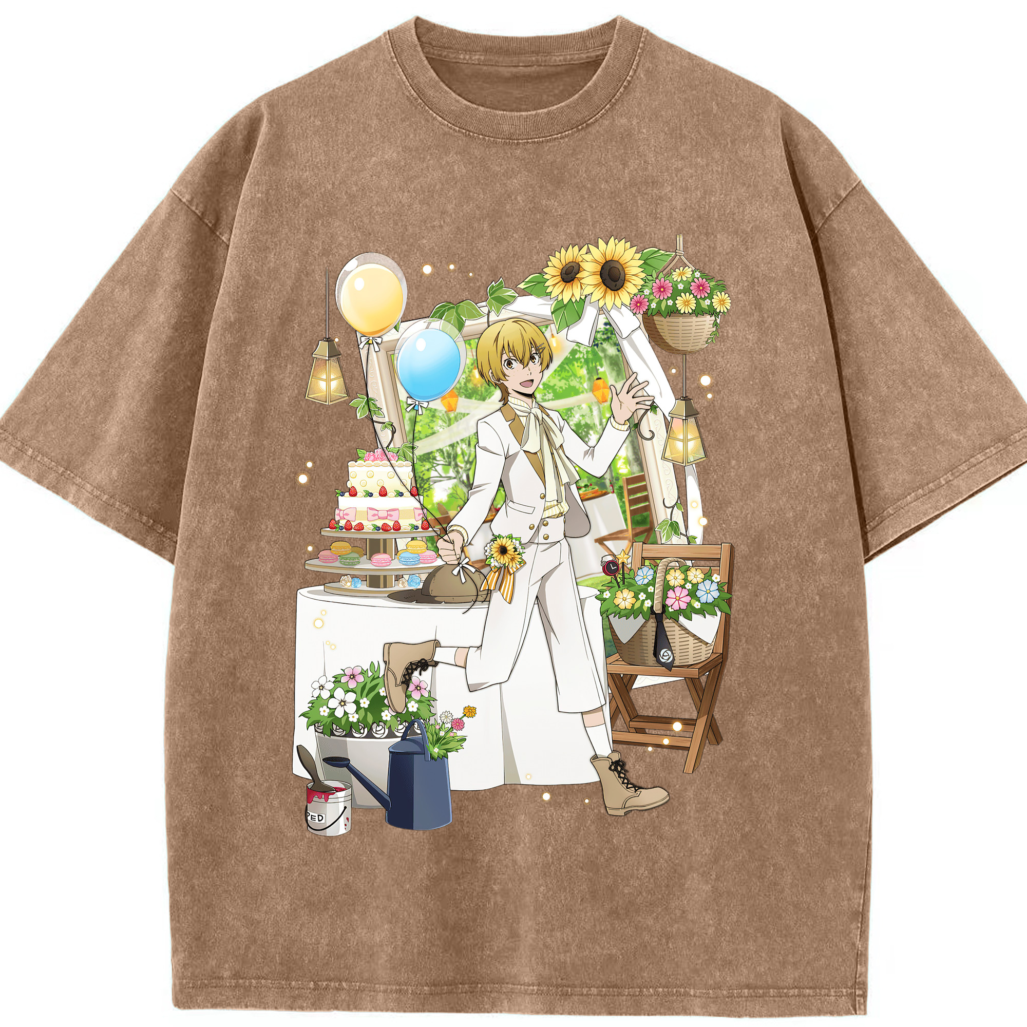 （画像用） 文豪ストレイドッグス Bungo Stray Dogs 綿100% ヴィンテージ風 半袖Tシャツ（フロントプリント）