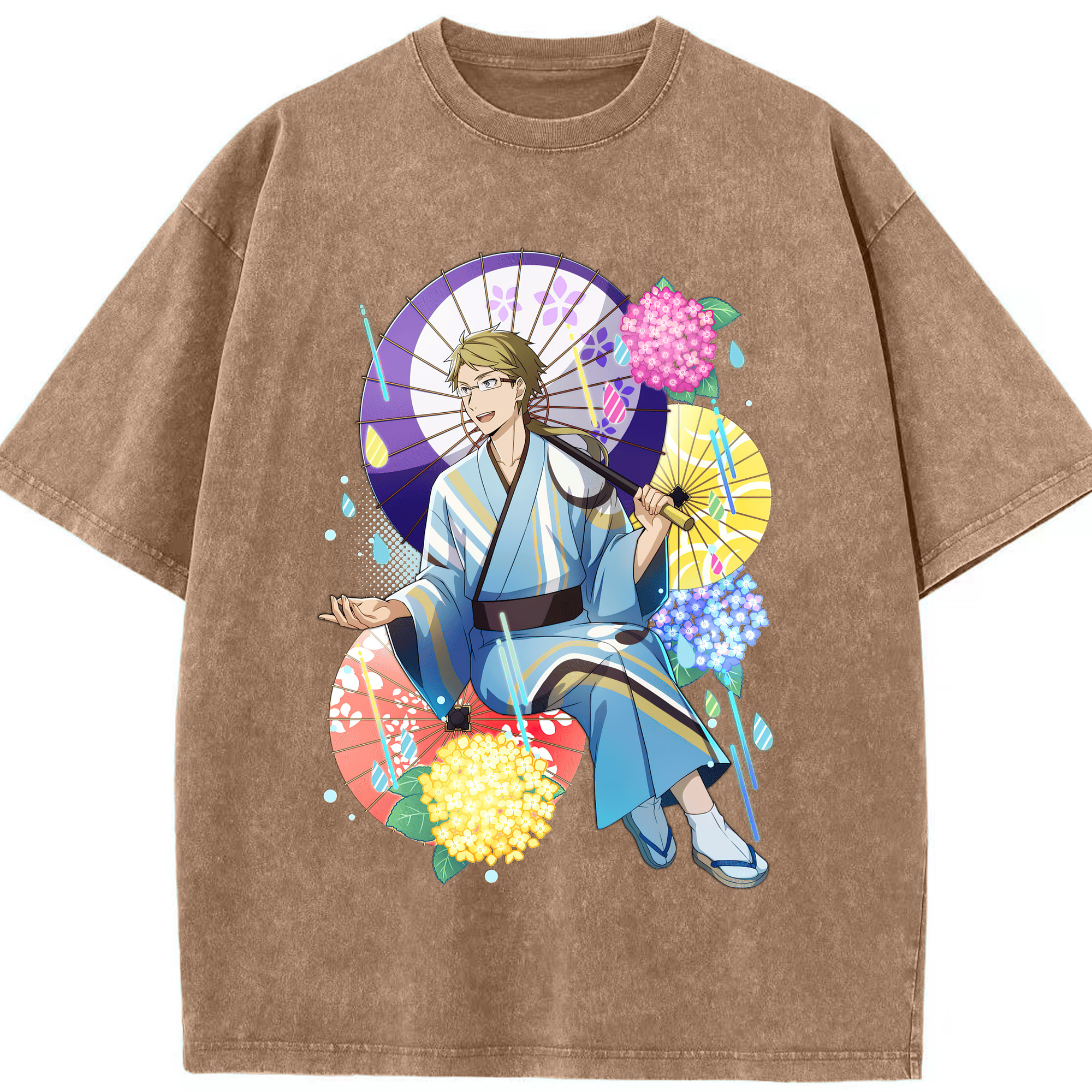 （画像用） 文豪ストレイドッグス Bungo Stray Dogs 綿100% ヴィンテージ風 半袖Tシャツ（フロントプリント）
