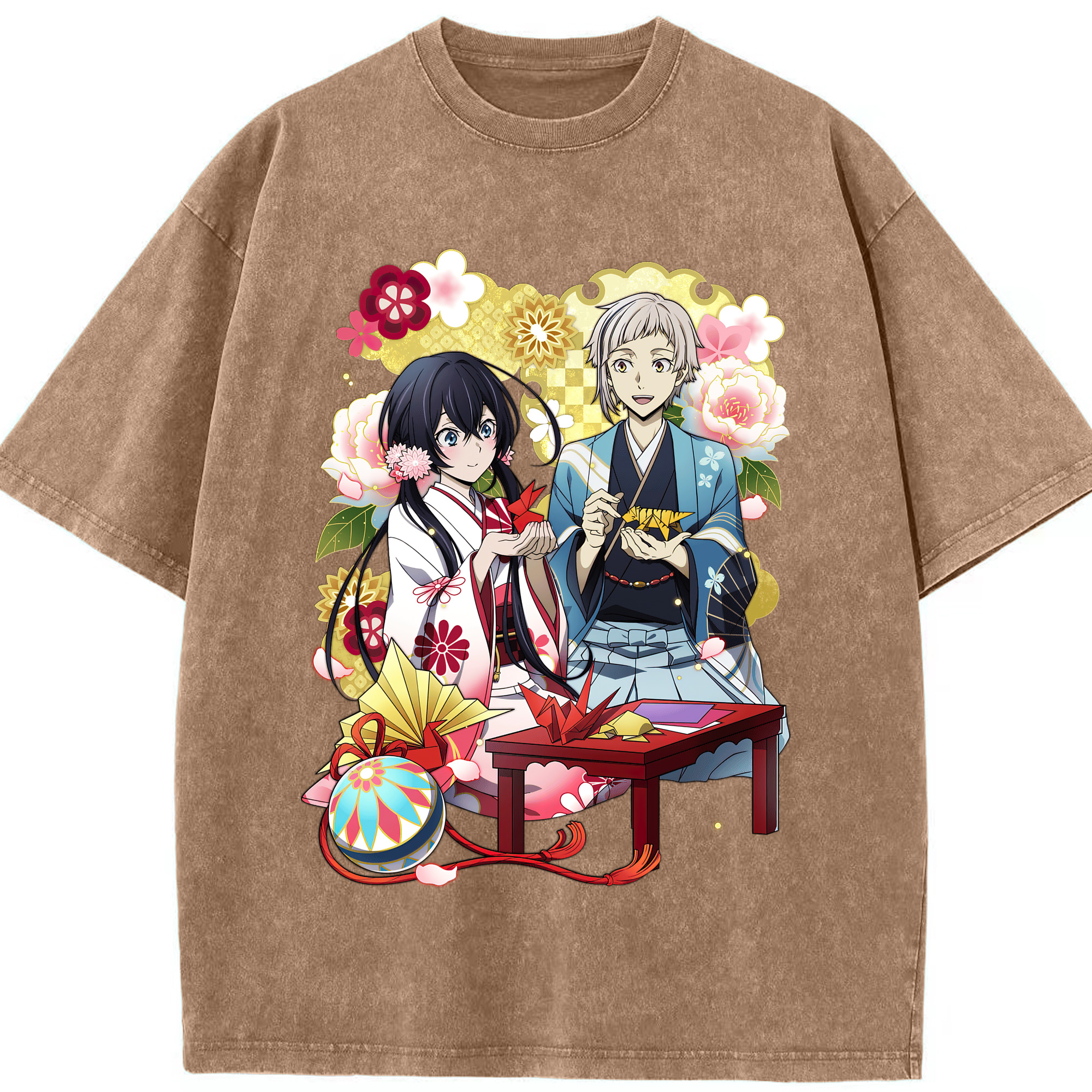 （画像用） 文豪ストレイドッグス Bungo Stray Dogs 綿100% ヴィンテージ風 半袖Tシャツ（フロントプリント）