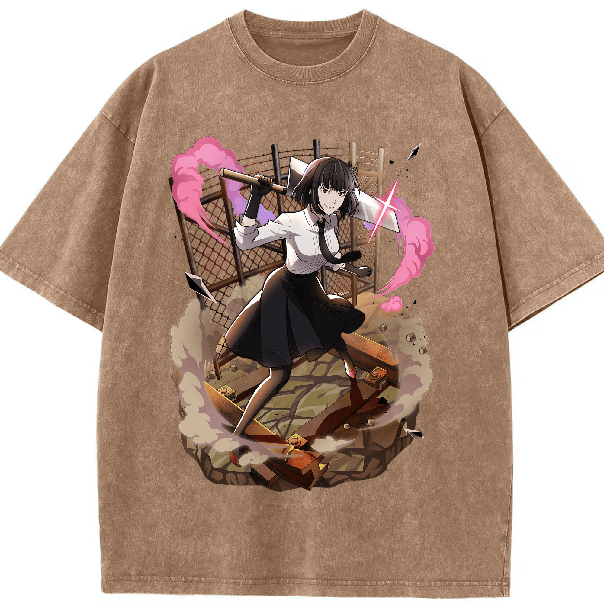 （画像用） 文豪ストレイドッグス Bungo Stray Dogs 綿100% ヴィンテージ風 半袖Tシャツ（フロントプリント）
