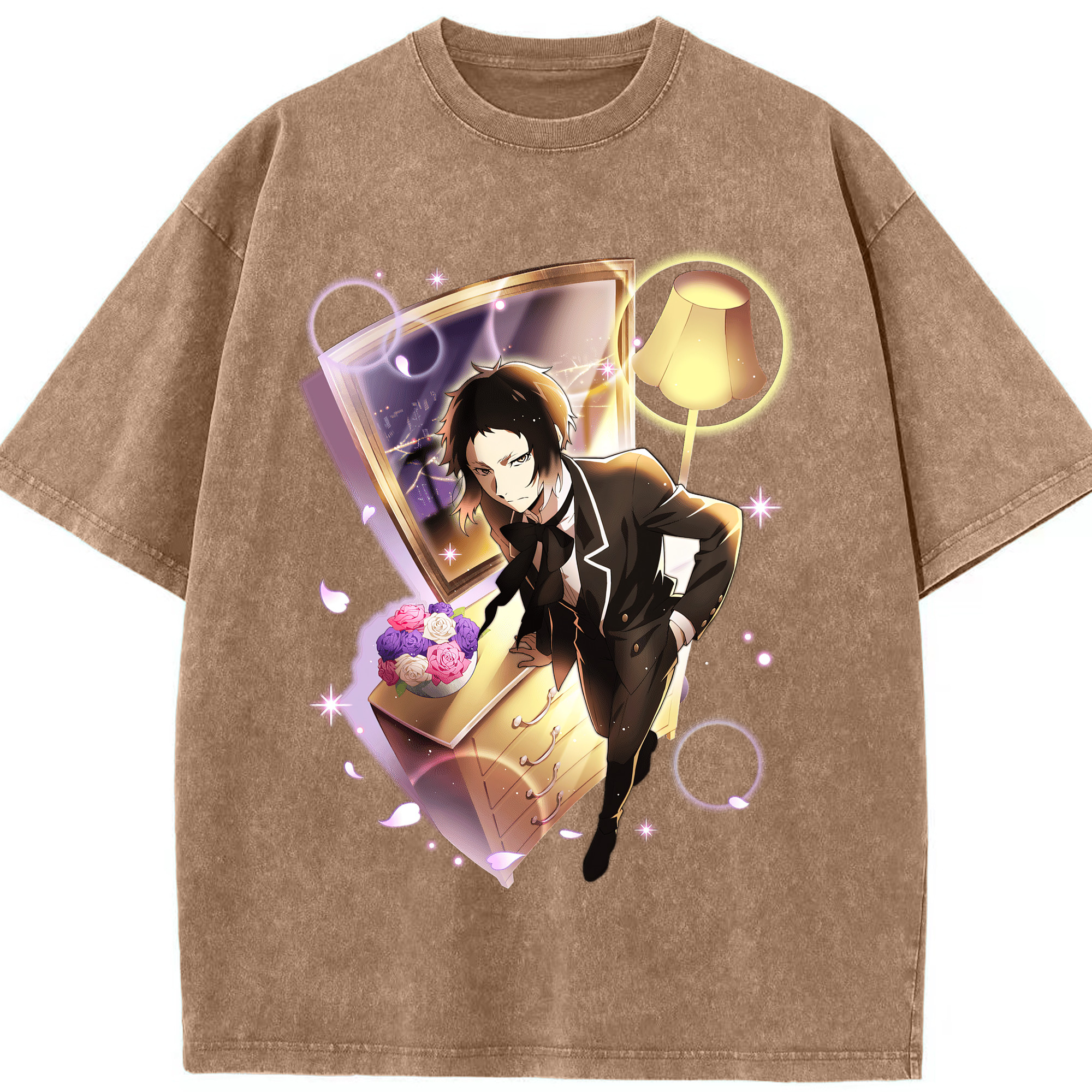（画像用） 文豪ストレイドッグス Bungo Stray Dogs 綿100% ヴィンテージ風 半袖Tシャツ（フロントプリント）