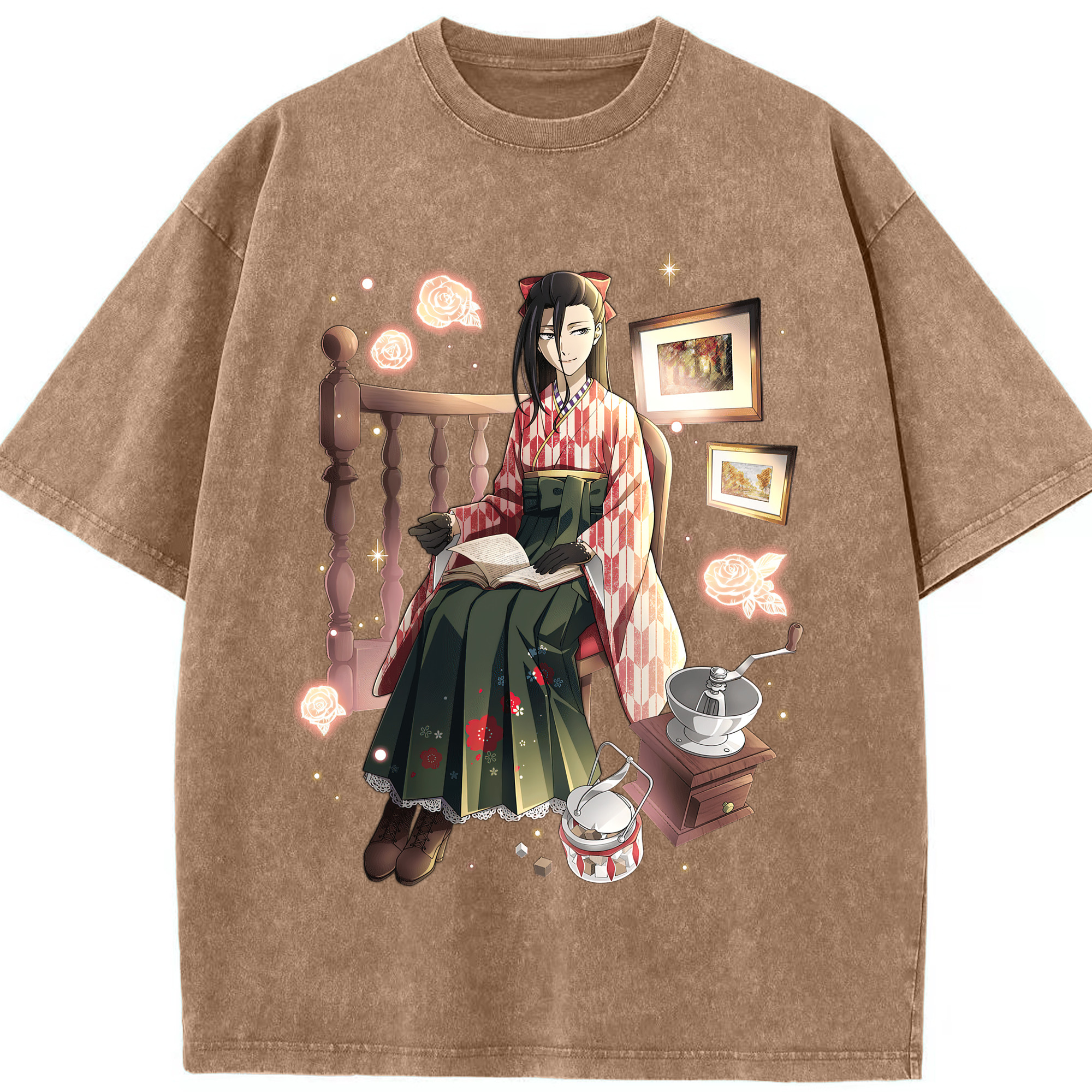 （画像用） 文豪ストレイドッグス Bungo Stray Dogs 綿100% ヴィンテージ風 半袖Tシャツ（フロントプリント）