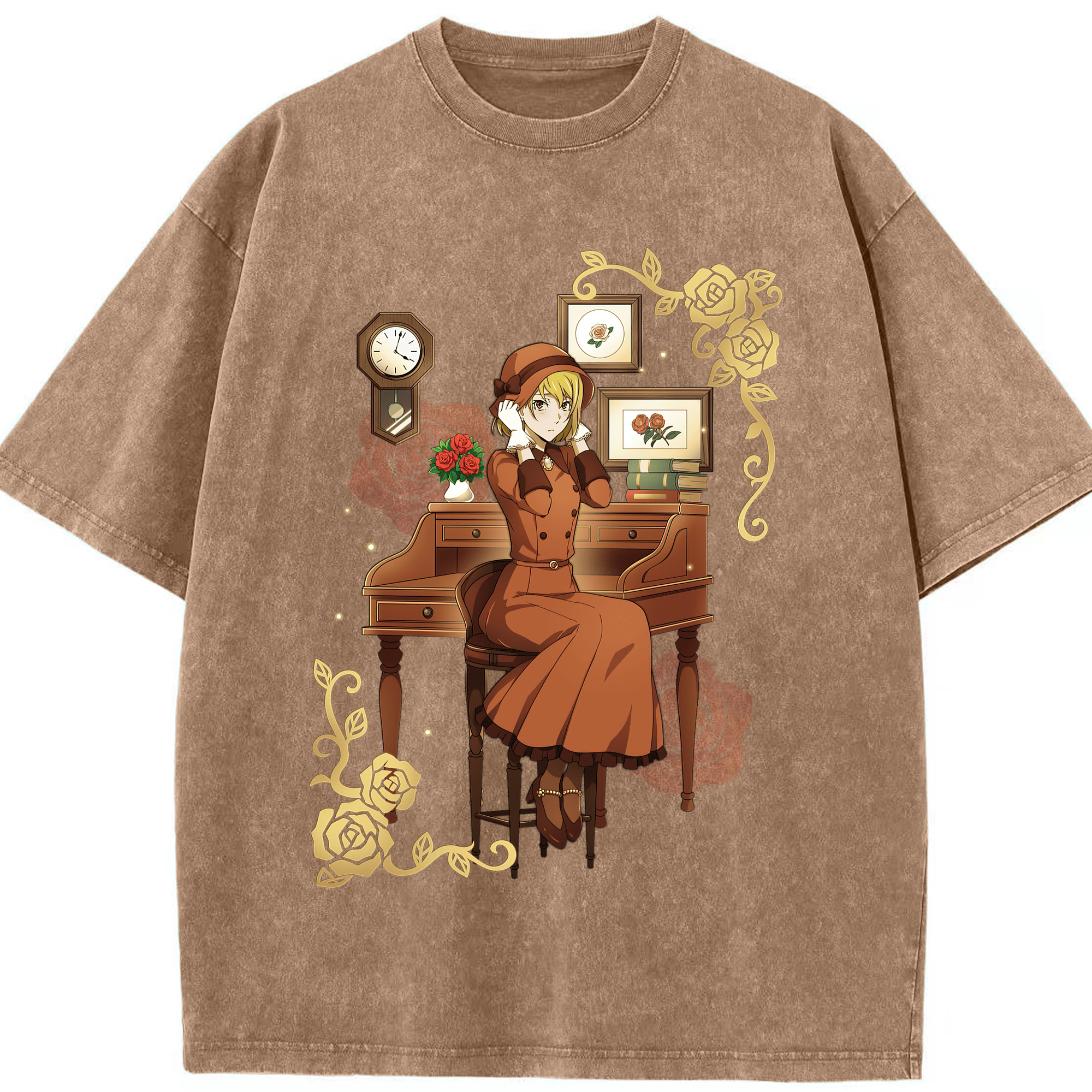 （画像用） 文豪ストレイドッグス Bungo Stray Dogs 綿100% ヴィンテージ風 半袖Tシャツ（フロントプリント）