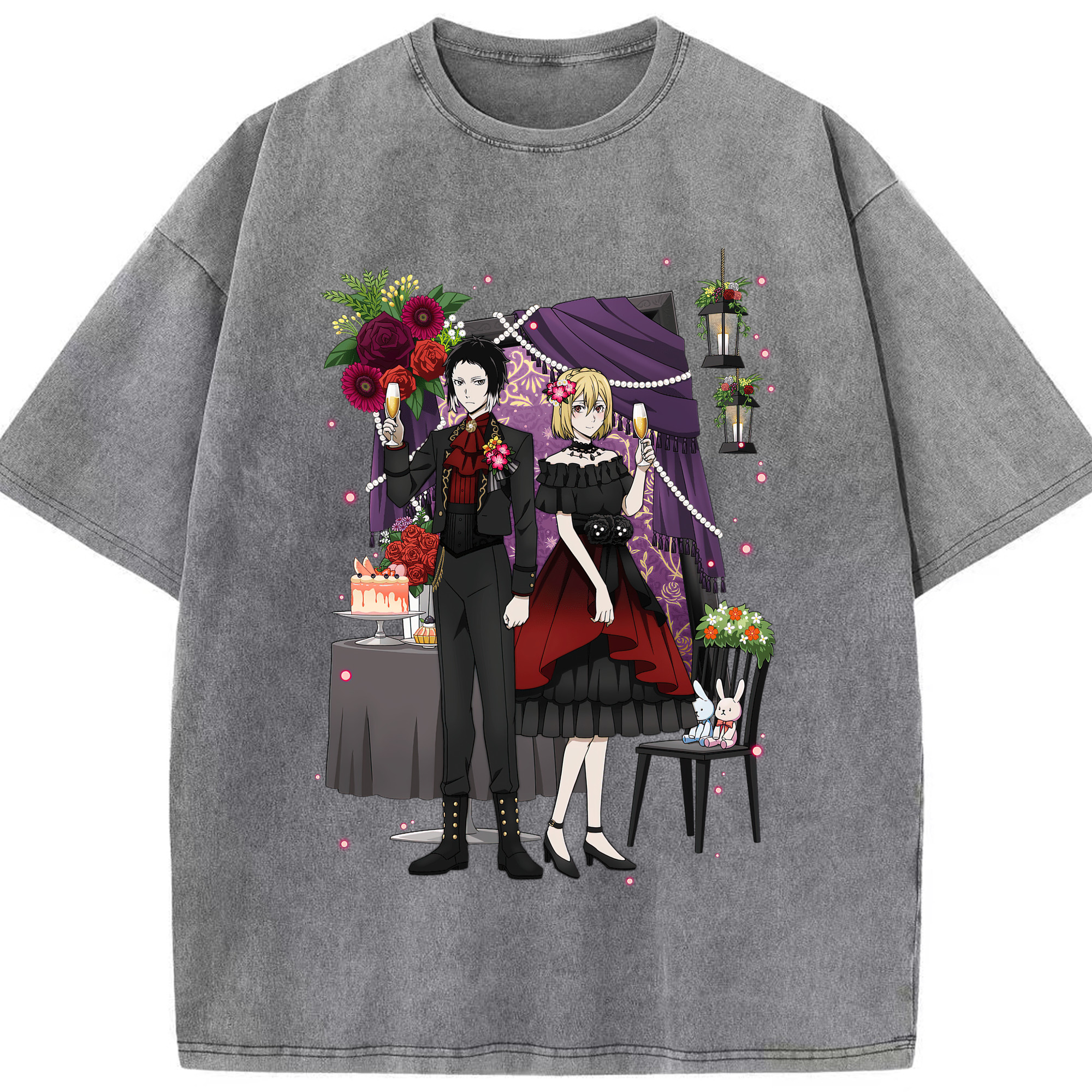 （画像用） 文豪ストレイドッグス Bungo Stray Dogs 綿100% ヴィンテージ風 半袖Tシャツ（フロントプリント）