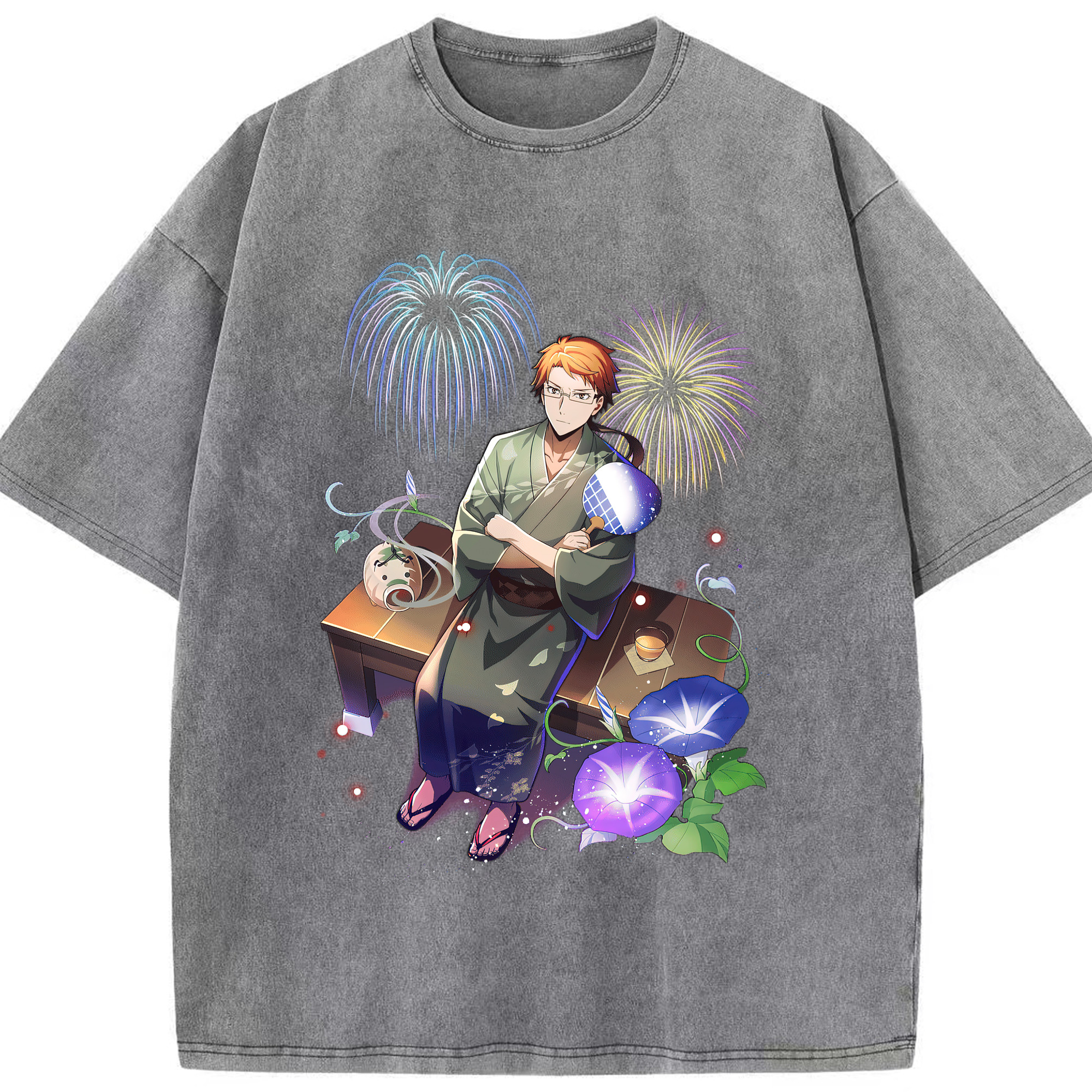 （画像用） 文豪ストレイドッグス Bungo Stray Dogs 綿100% ヴィンテージ風 半袖Tシャツ（フロントプリント）