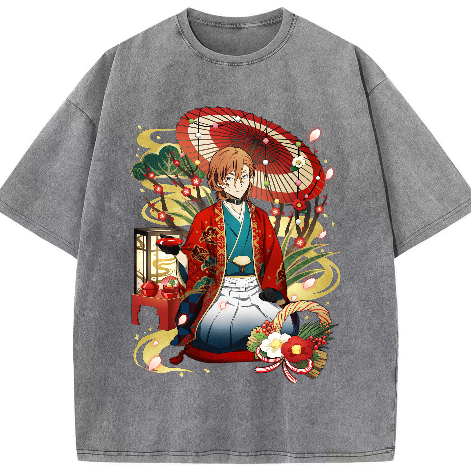 （画像用） 文豪ストレイドッグス Bungo Stray Dogs 綿100% ヴィンテージ風 半袖Tシャツ（フロントプリント）