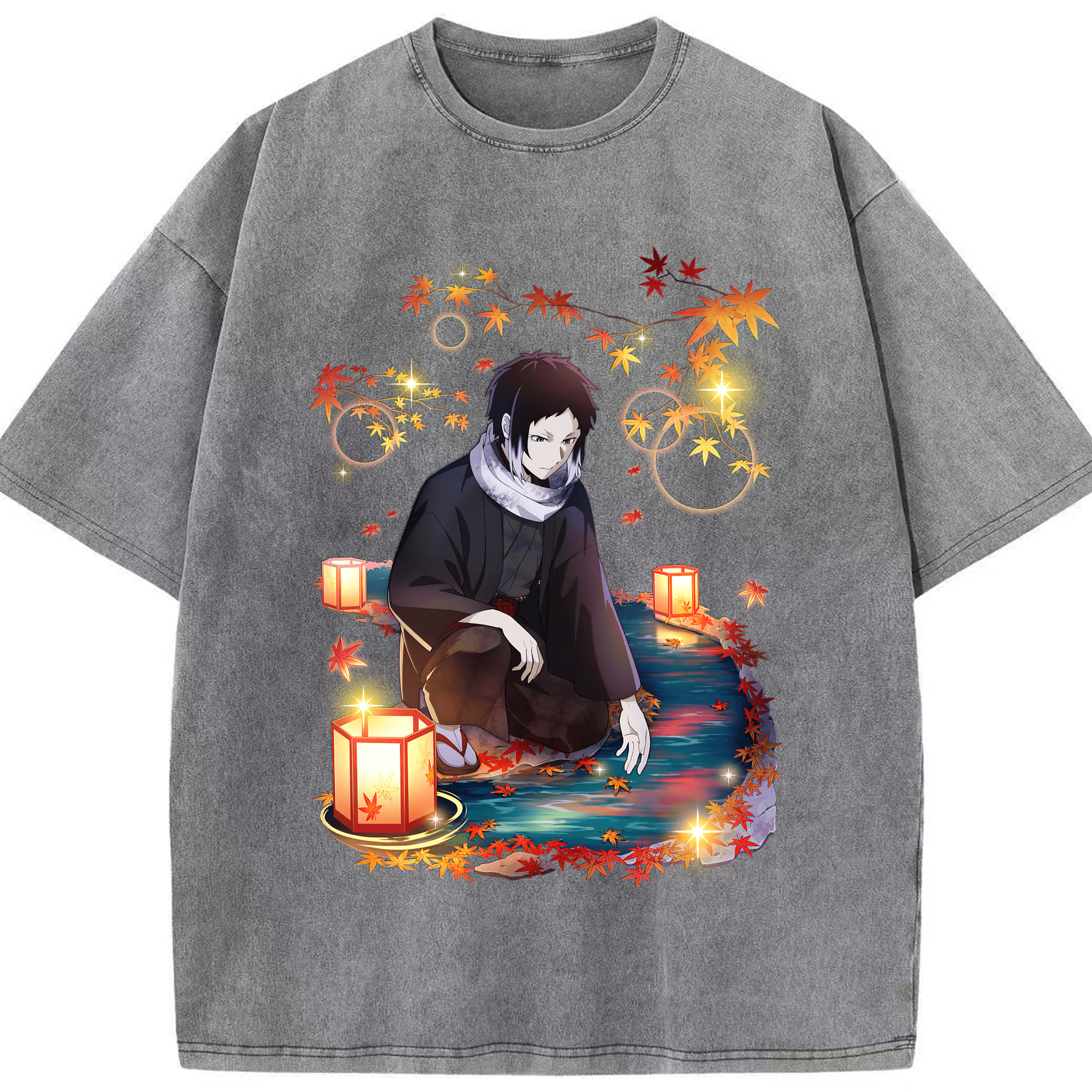 （画像用） 文豪ストレイドッグス Bungo Stray Dogs 綿100% ヴィンテージ風 半袖Tシャツ（フロントプリント）