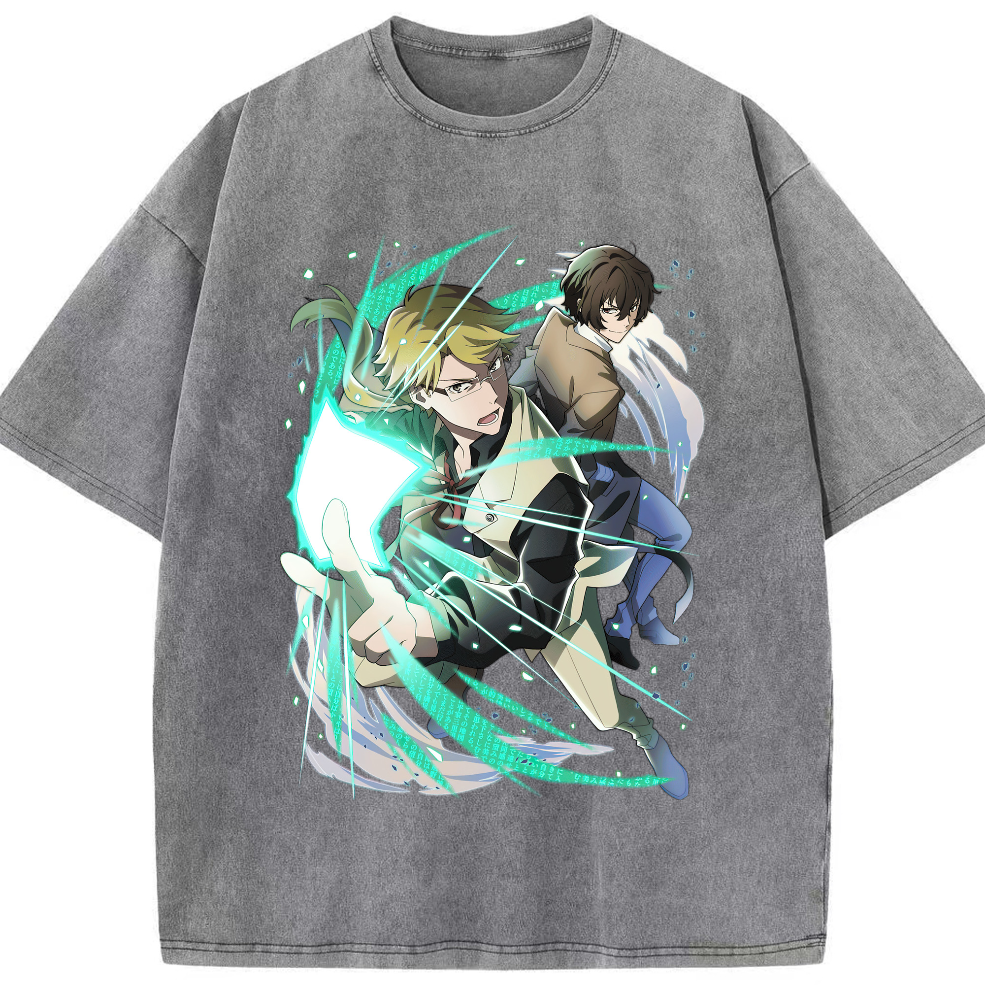 （画像用） 文豪ストレイドッグス Bungo Stray Dogs 綿100% ヴィンテージ風 半袖Tシャツ（フロントプリント）