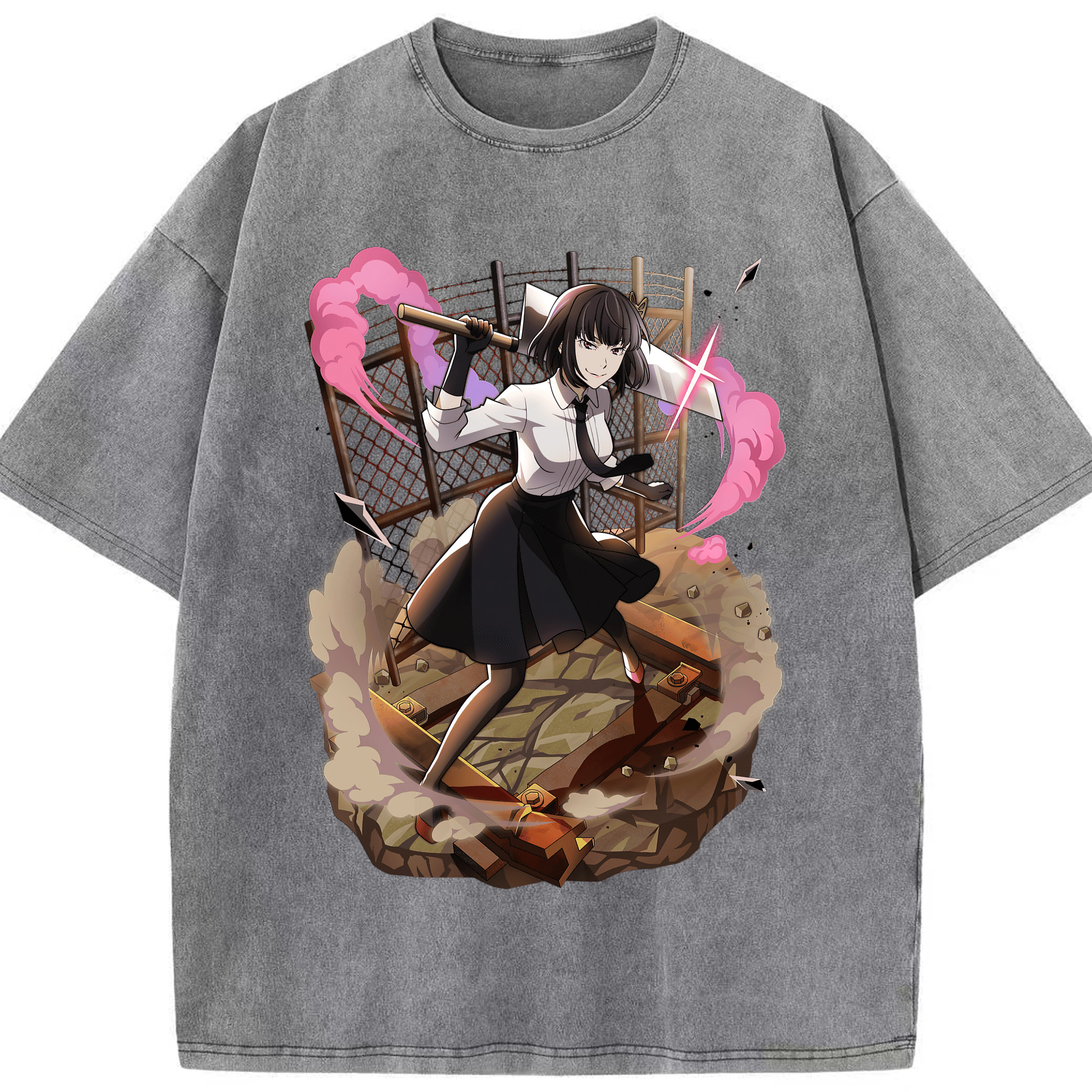 （画像用） 文豪ストレイドッグス Bungo Stray Dogs 綿100% ヴィンテージ風 半袖Tシャツ（フロントプリント）