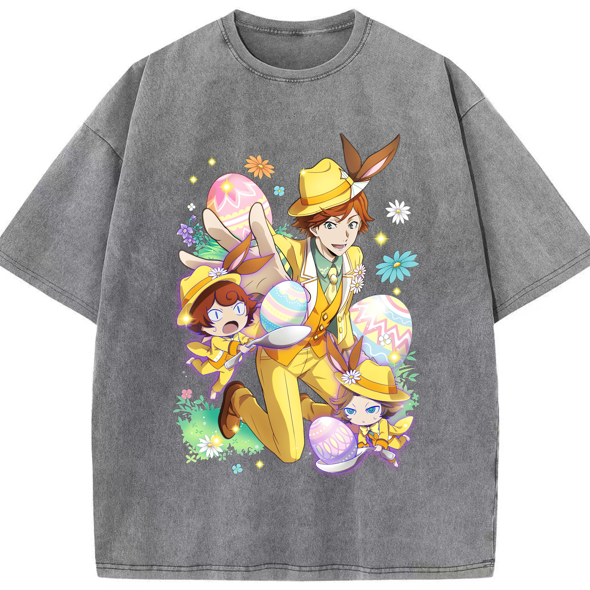 （画像用） 文豪ストレイドッグス Bungo Stray Dogs 綿100% ヴィンテージ風 半袖Tシャツ（フロントプリント）