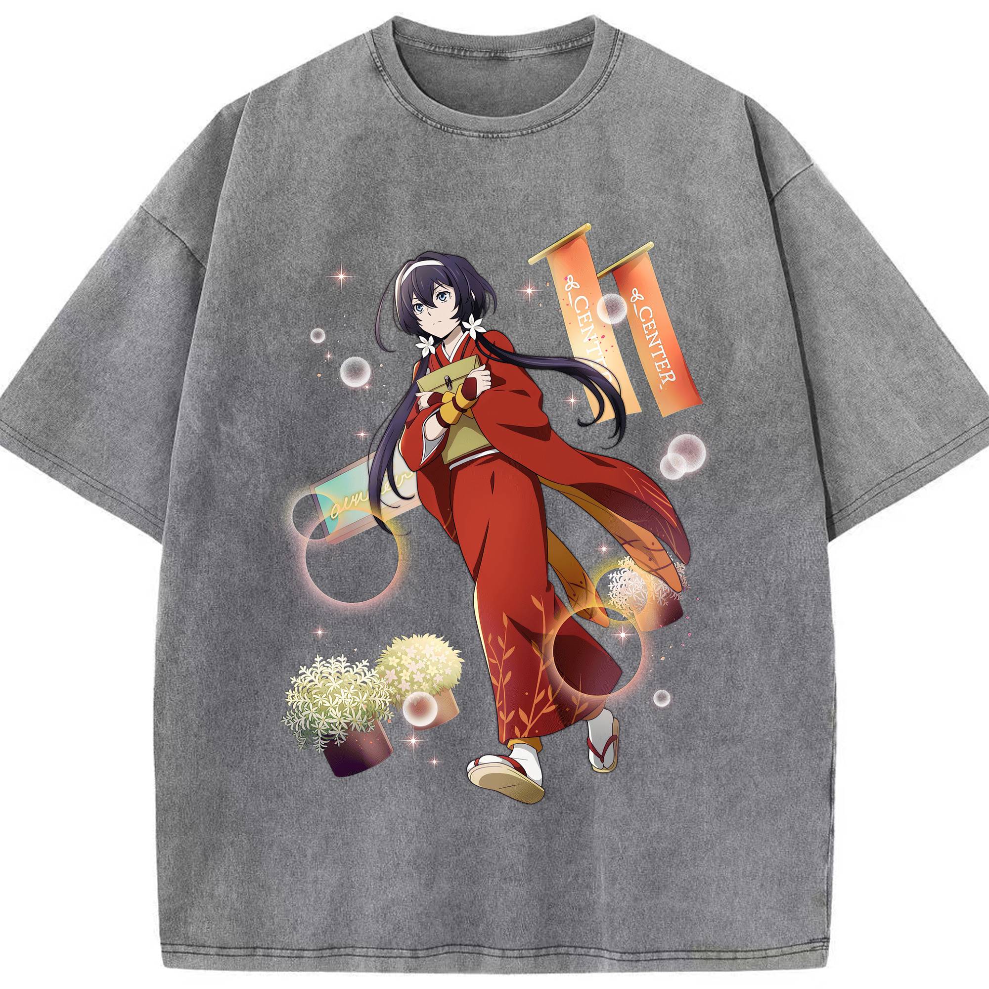 （画像用） 文豪ストレイドッグス Bungo Stray Dogs 綿100% ヴィンテージ風 半袖Tシャツ（フロントプリント）