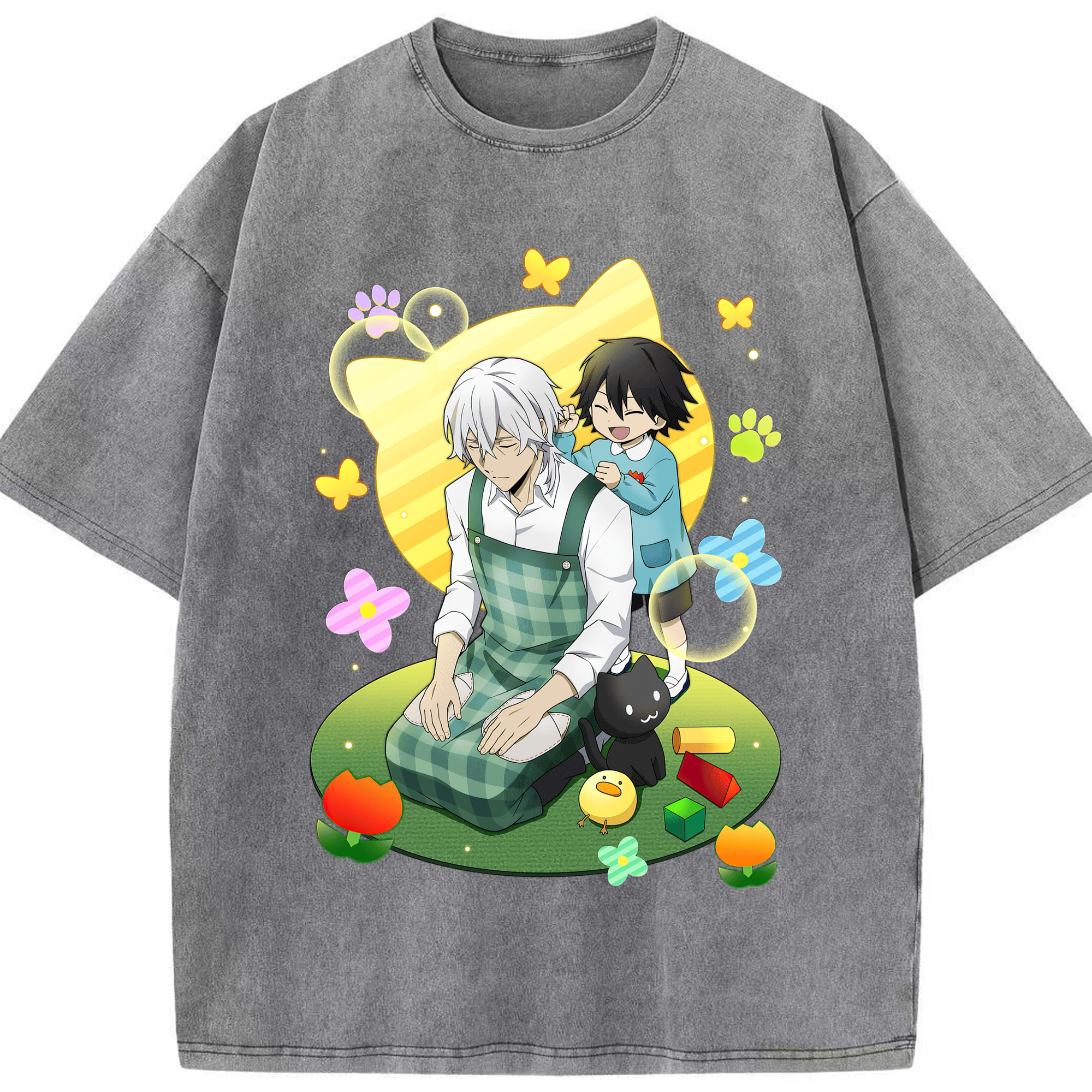 （画像用） 文豪ストレイドッグス Bungo Stray Dogs 綿100% ヴィンテージ風 半袖Tシャツ（フロントプリント）
