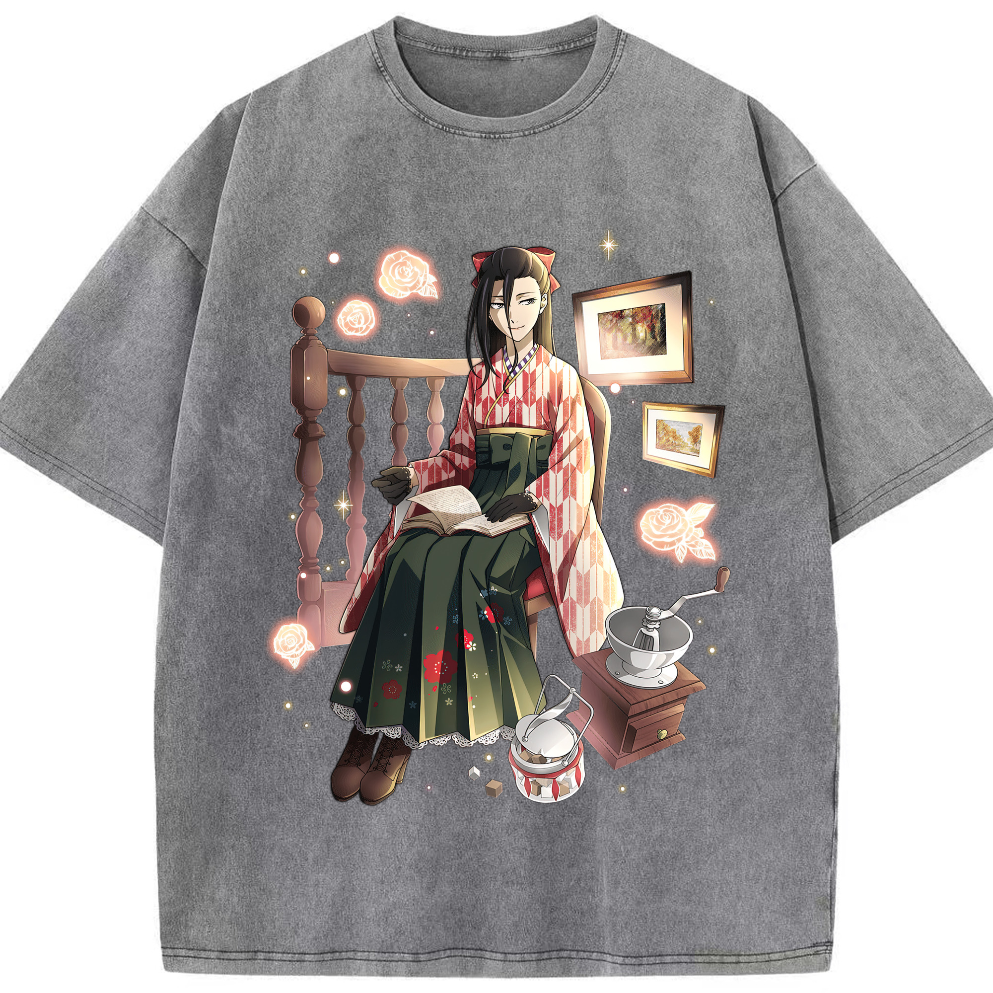 （画像用） 文豪ストレイドッグス Bungo Stray Dogs 綿100% ヴィンテージ風 半袖Tシャツ（フロントプリント）