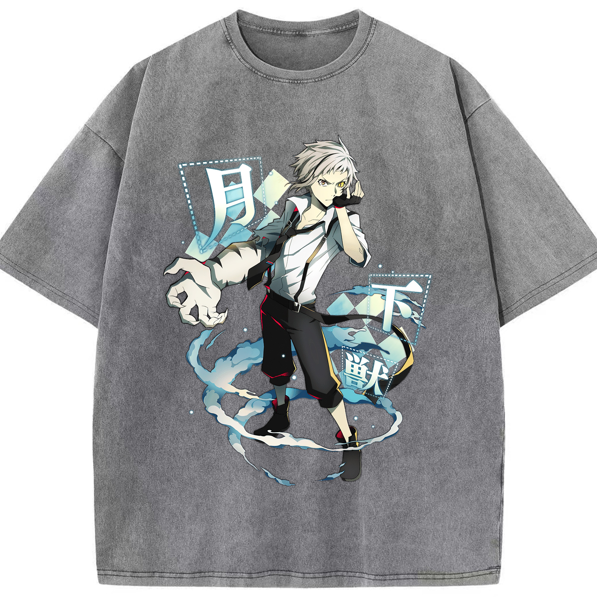 （画像用） 文豪ストレイドッグス Bungo Stray Dogs 綿100% ヴィンテージ風 半袖Tシャツ（フロントプリント）
