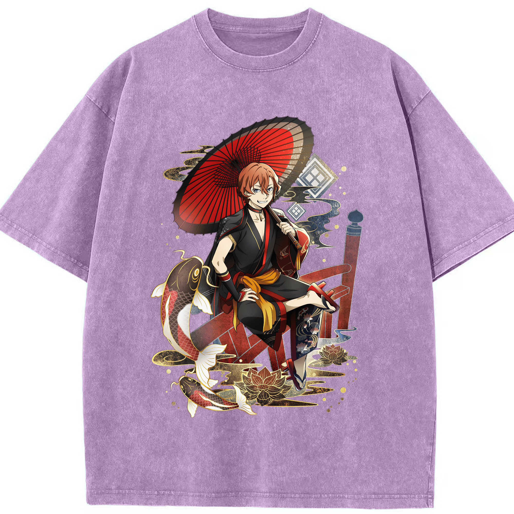 （画像用） 文豪ストレイドッグス Bungo Stray Dogs 綿100% ヴィンテージ風 半袖Tシャツ（フロントプリント）