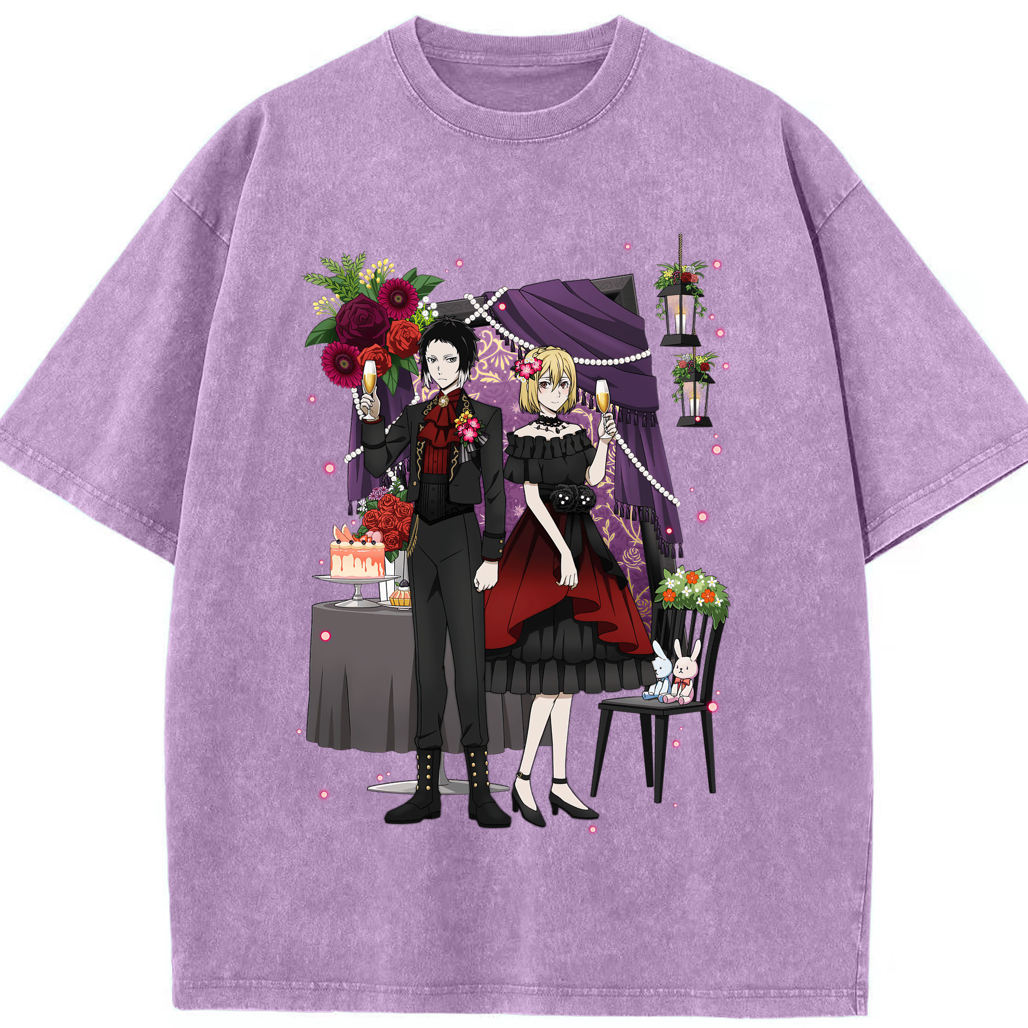 （画像用） 文豪ストレイドッグス Bungo Stray Dogs 綿100% ヴィンテージ風 半袖Tシャツ（フロントプリント）