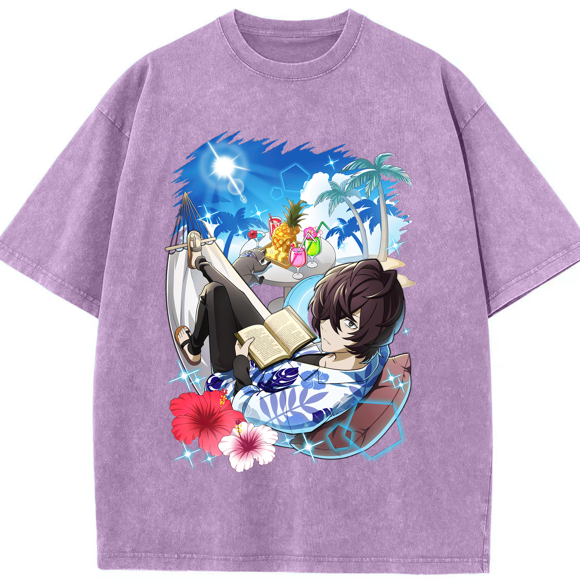 （画像用） 文豪ストレイドッグス Bungo Stray Dogs 綿100% ヴィンテージ風 半袖Tシャツ（フロントプリント）
