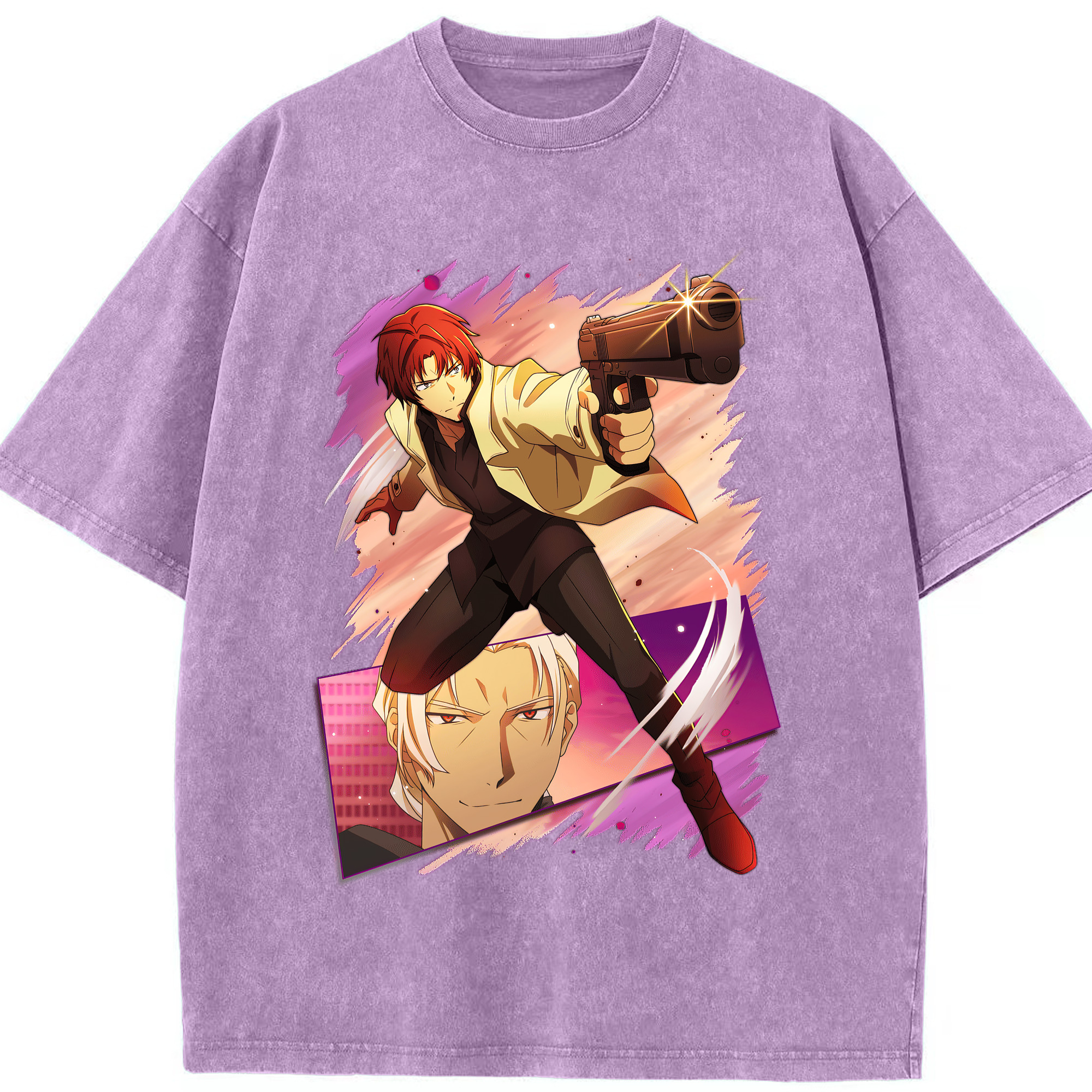 （画像用） 文豪ストレイドッグス Bungo Stray Dogs 綿100% ヴィンテージ風 半袖Tシャツ（フロントプリント）
