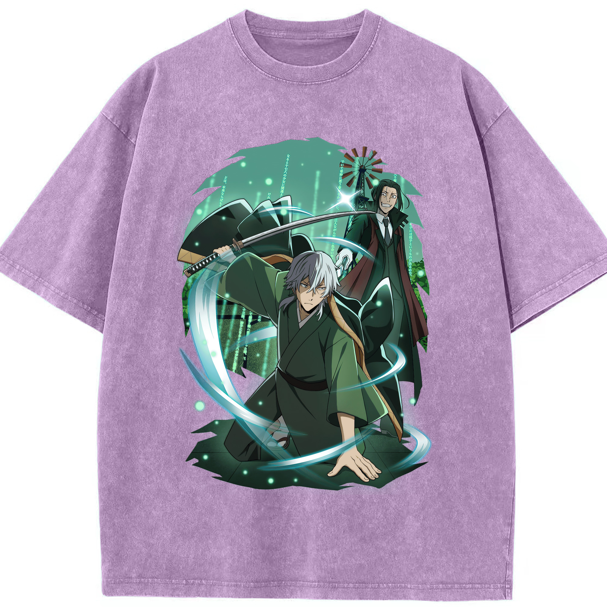 （画像用） 文豪ストレイドッグス Bungo Stray Dogs 綿100% ヴィンテージ風 半袖Tシャツ（フロントプリント）