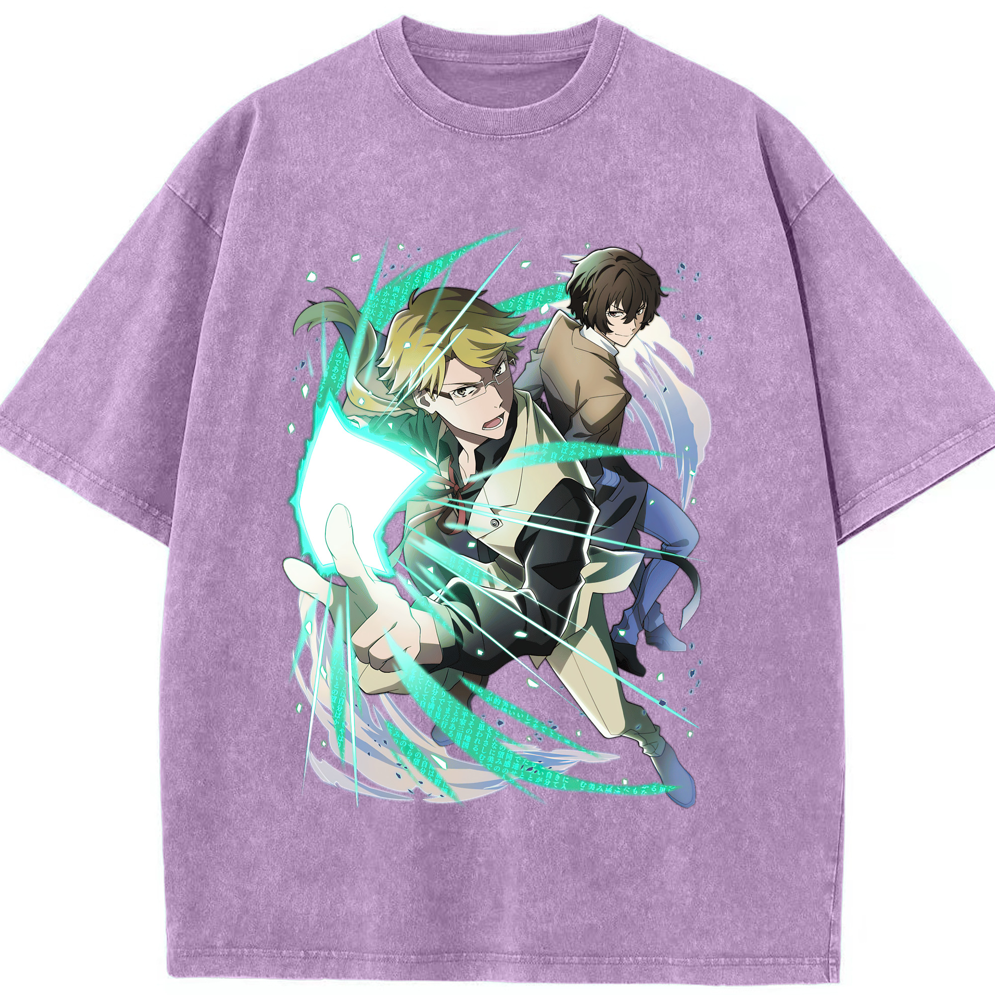 （画像用） 文豪ストレイドッグス Bungo Stray Dogs 綿100% ヴィンテージ風 半袖Tシャツ（フロントプリント）