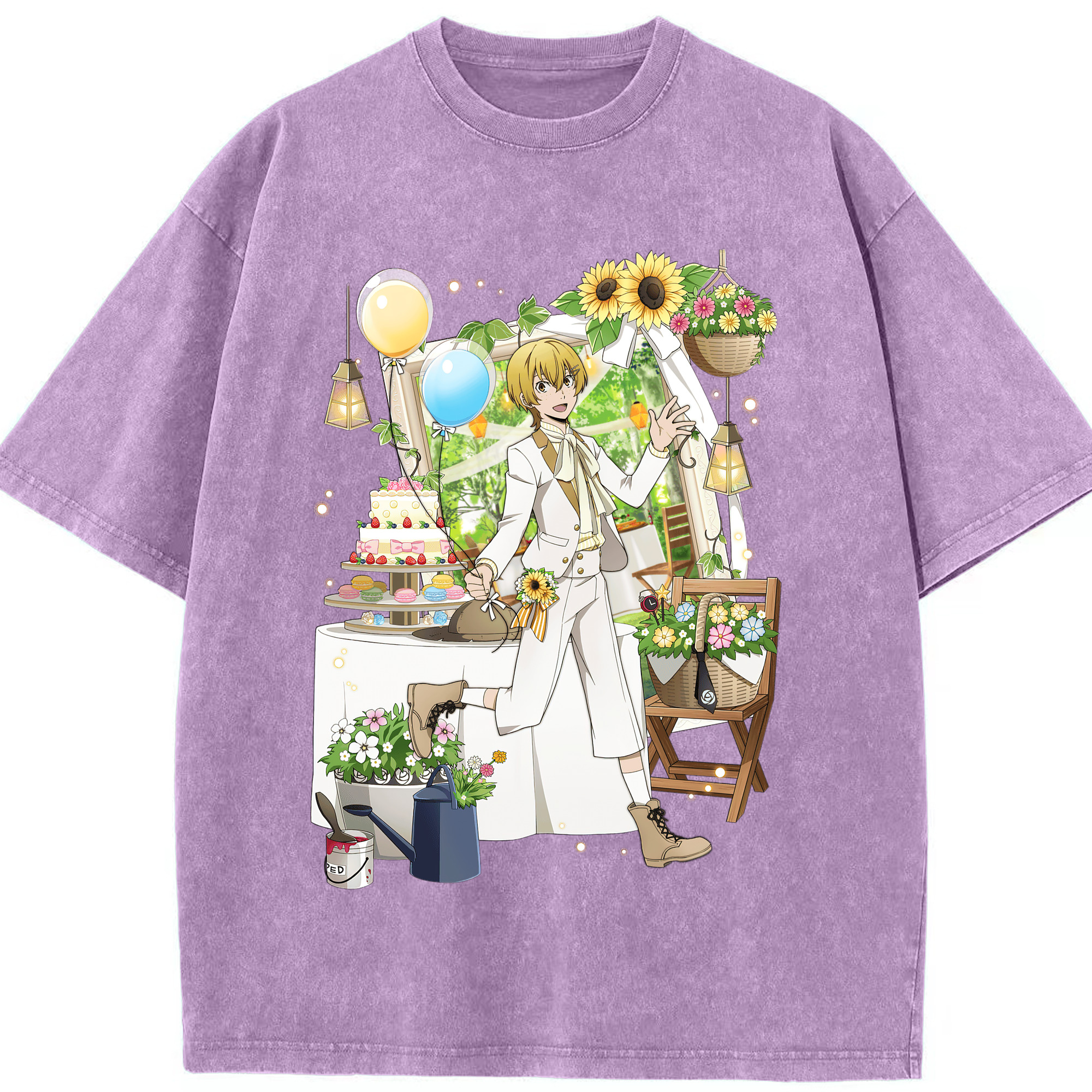 （画像用） 文豪ストレイドッグス Bungo Stray Dogs 綿100% ヴィンテージ風 半袖Tシャツ（フロントプリント）