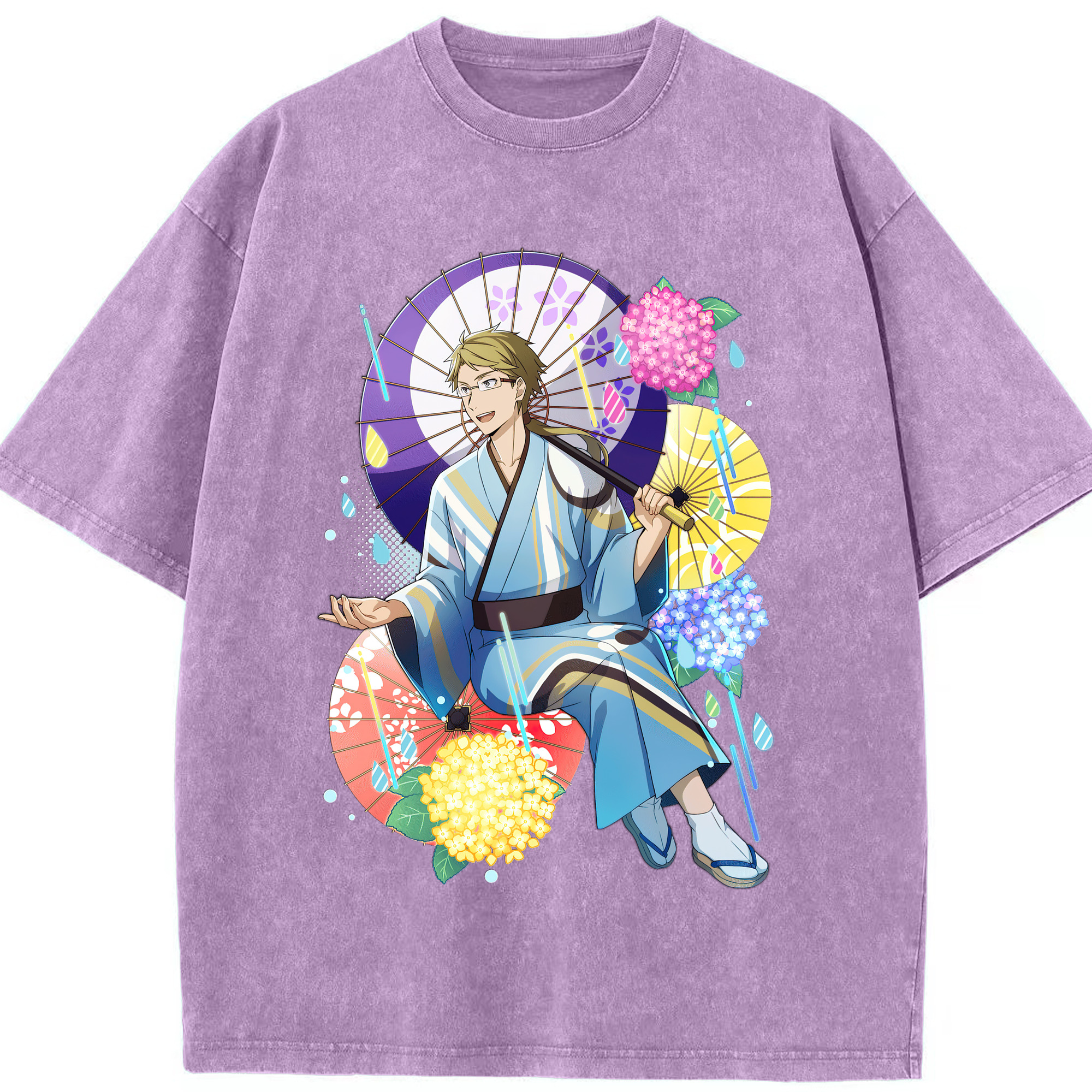 （画像用） 文豪ストレイドッグス Bungo Stray Dogs 綿100% ヴィンテージ風 半袖Tシャツ（フロントプリント）