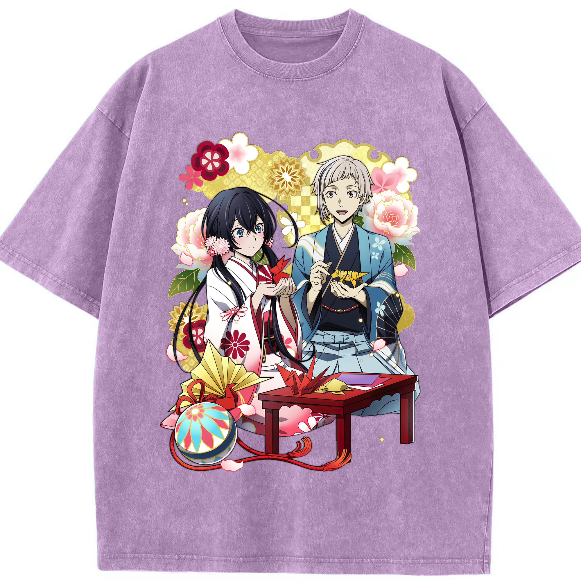 （画像用） 文豪ストレイドッグス Bungo Stray Dogs 綿100% ヴィンテージ風 半袖Tシャツ（フロントプリント）