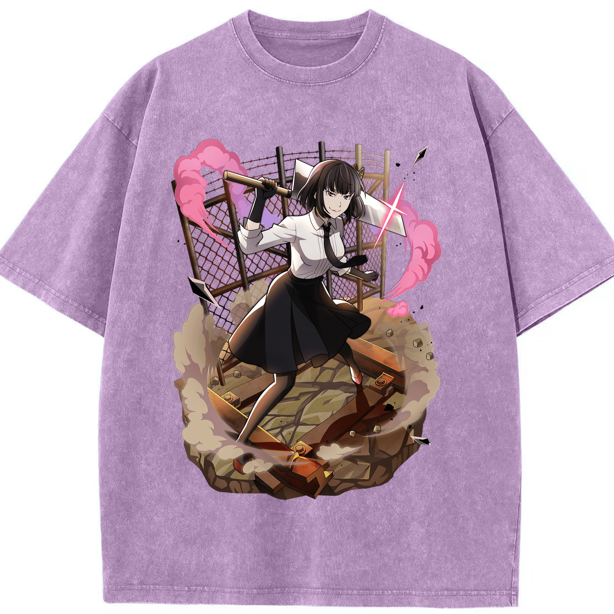 （画像用） 文豪ストレイドッグス Bungo Stray Dogs 綿100% ヴィンテージ風 半袖Tシャツ（フロントプリント）