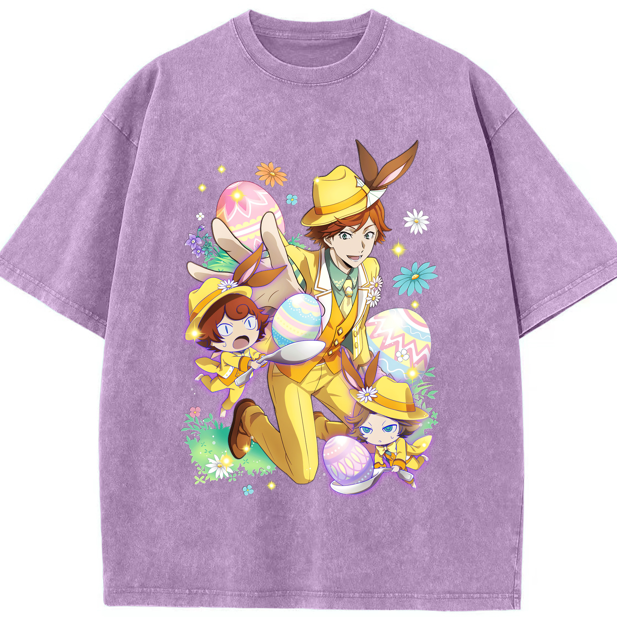 （画像用） 文豪ストレイドッグス Bungo Stray Dogs 綿100% ヴィンテージ風 半袖Tシャツ（フロントプリント）