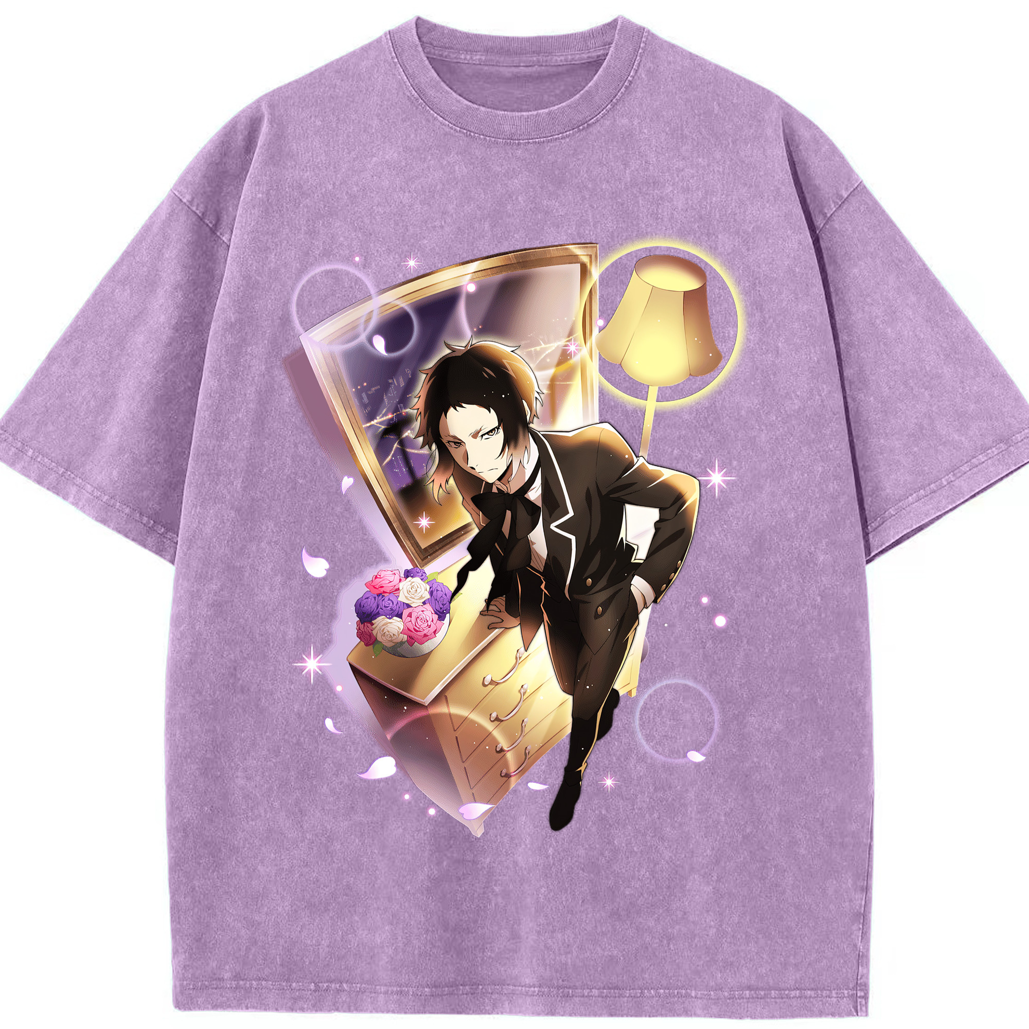 （画像用） 文豪ストレイドッグス Bungo Stray Dogs 綿100% ヴィンテージ風 半袖Tシャツ（フロントプリント）