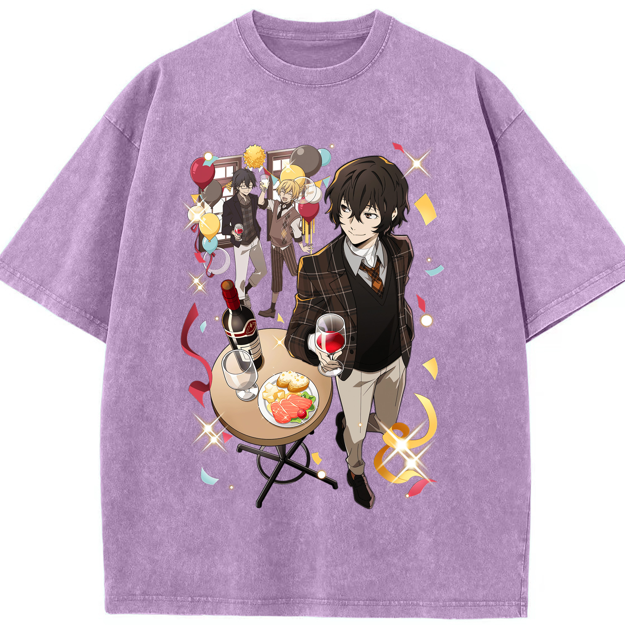 （画像用） 文豪ストレイドッグス Bungo Stray Dogs 綿100% ヴィンテージ風 半袖Tシャツ（フロントプリント）