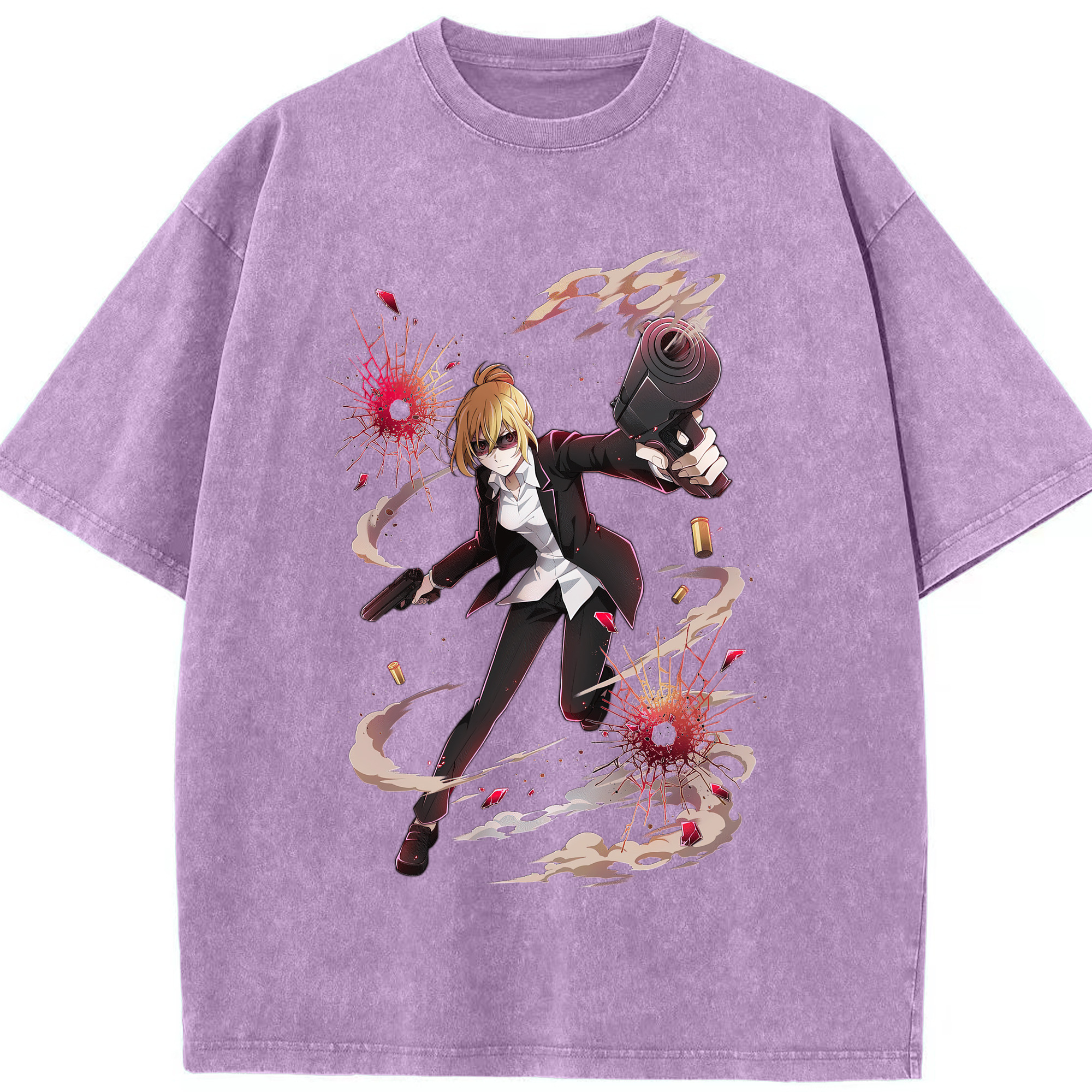 （画像用） 文豪ストレイドッグス Bungo Stray Dogs 綿100% ヴィンテージ風 半袖Tシャツ（フロントプリント）