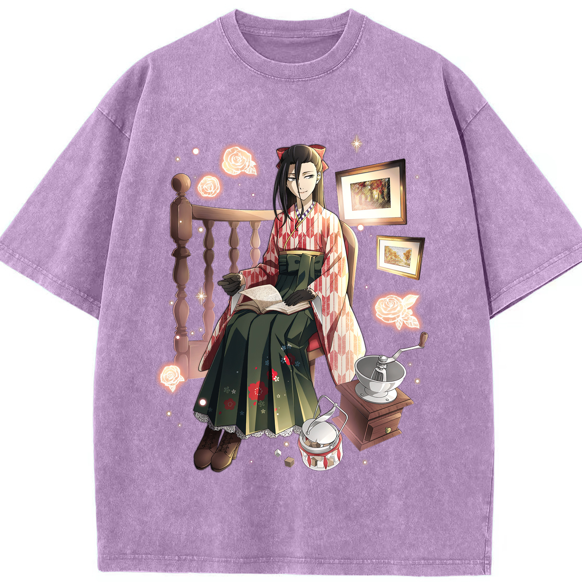 （画像用） 文豪ストレイドッグス Bungo Stray Dogs 綿100% ヴィンテージ風 半袖Tシャツ（フロントプリント）