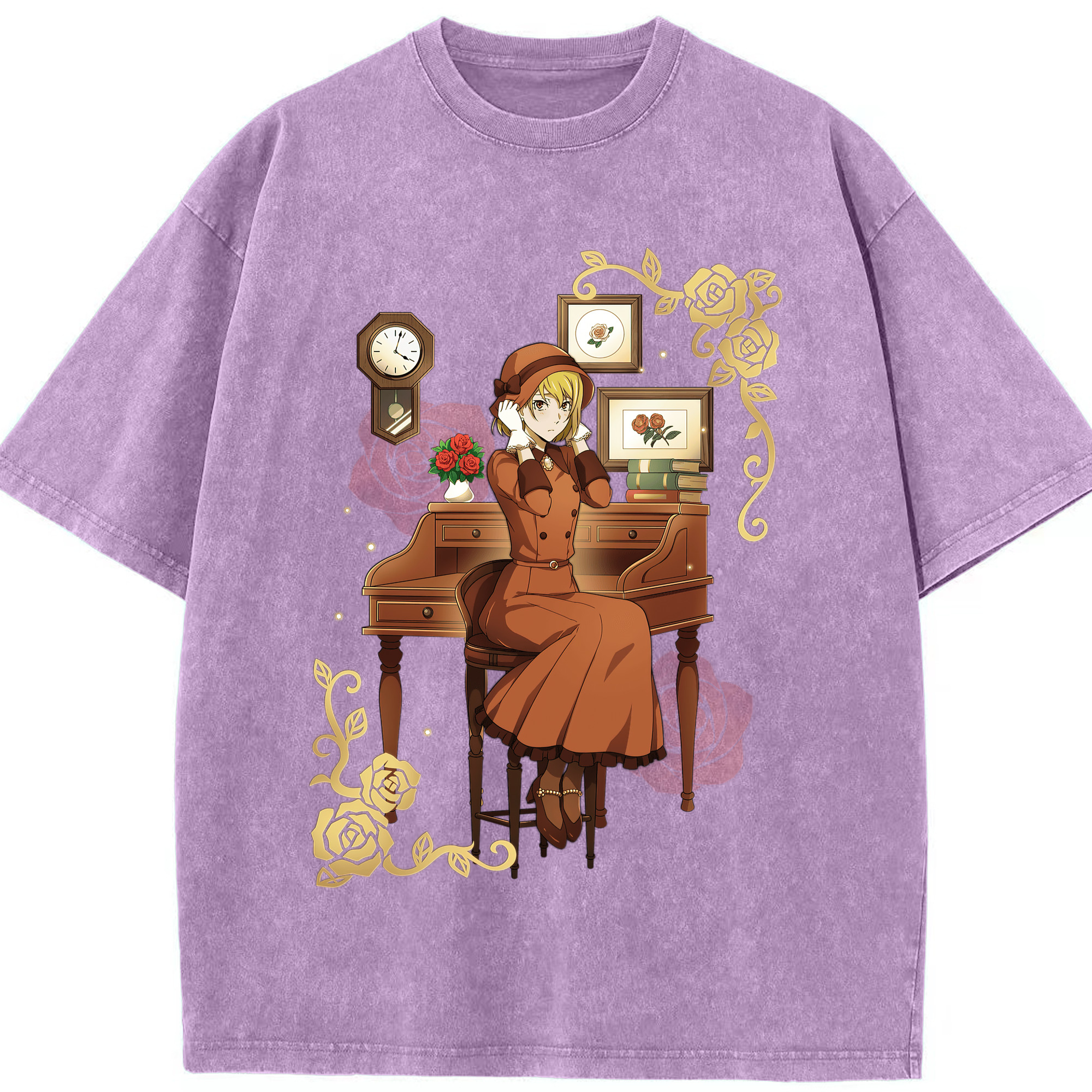 （画像用） 文豪ストレイドッグス Bungo Stray Dogs 綿100% ヴィンテージ風 半袖Tシャツ（フロントプリント）